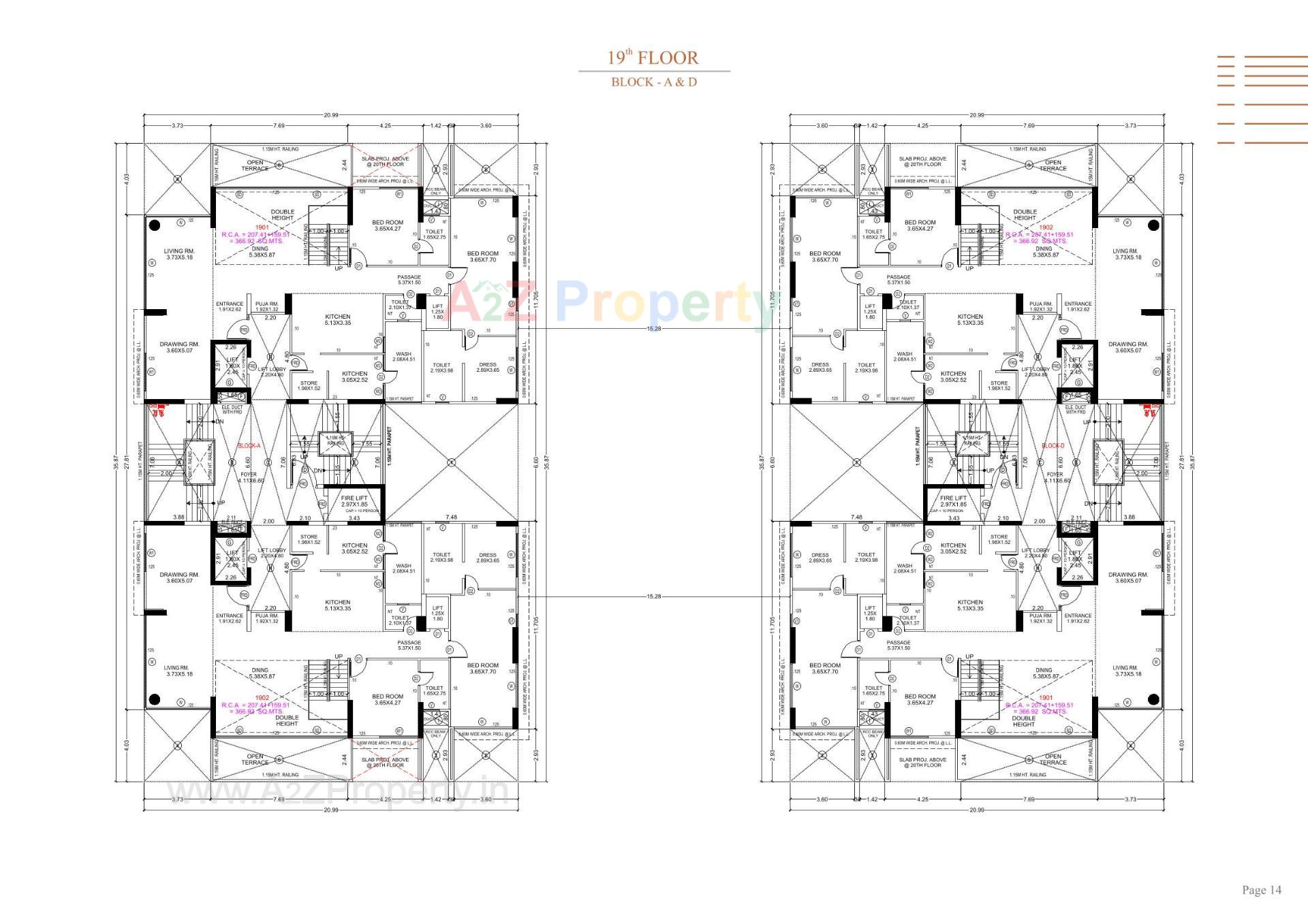 Layout of real estate project Stark Torre located at Sola, Ahmedabad, Gujarat