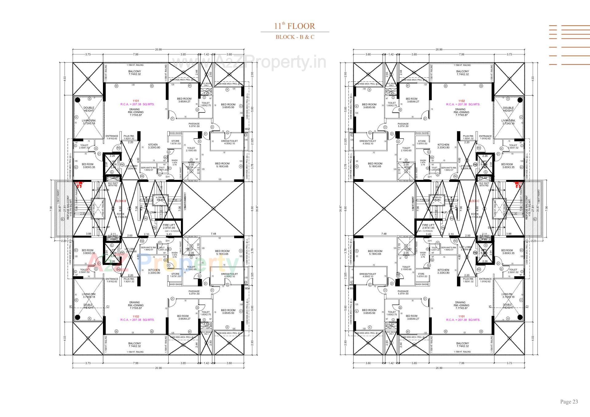 Layout of real estate project Stark Torre located at Sola, Ahmedabad, Gujarat
