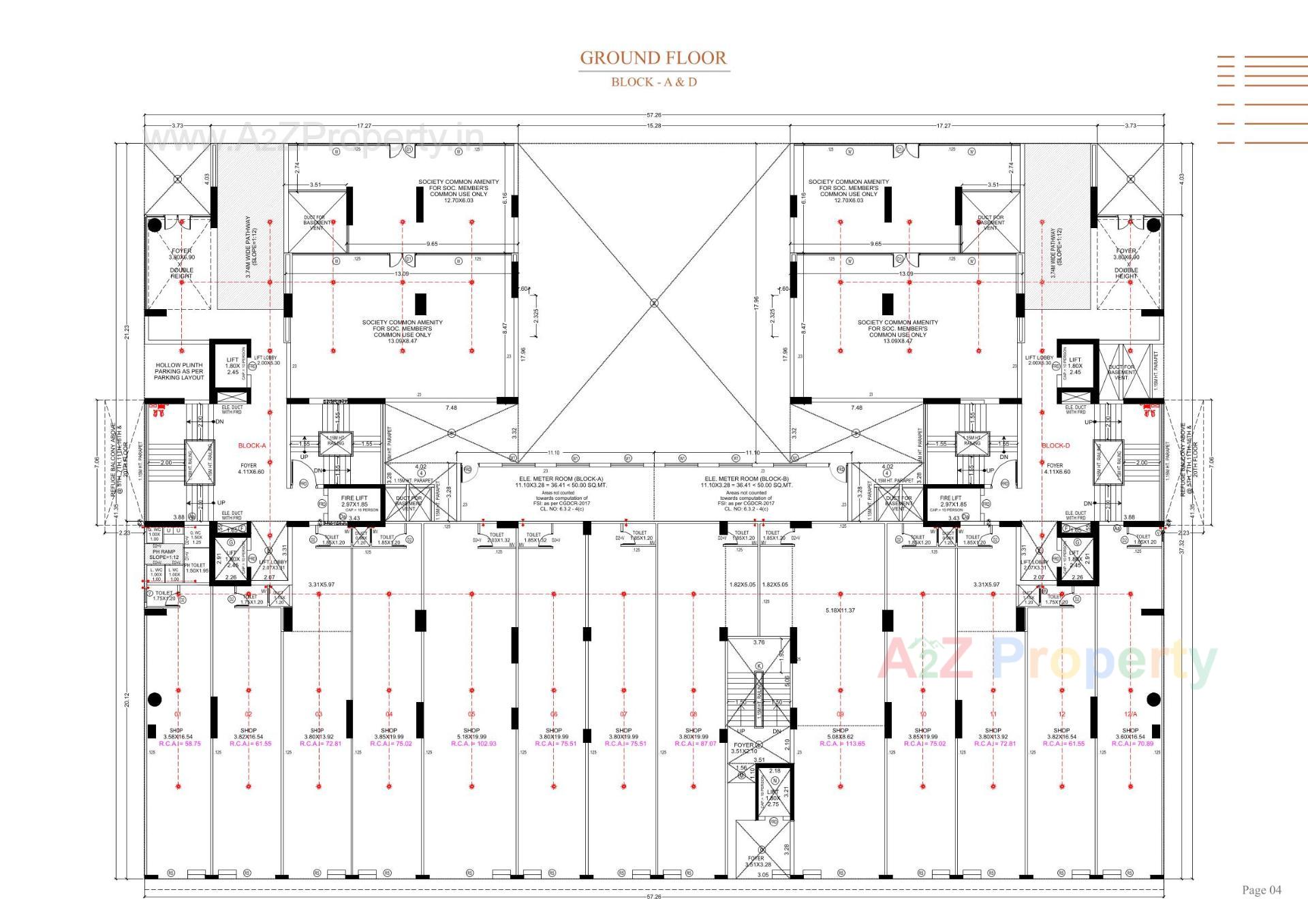 Layout of real estate project Stark Torre located at Sola, Ahmedabad, Gujarat