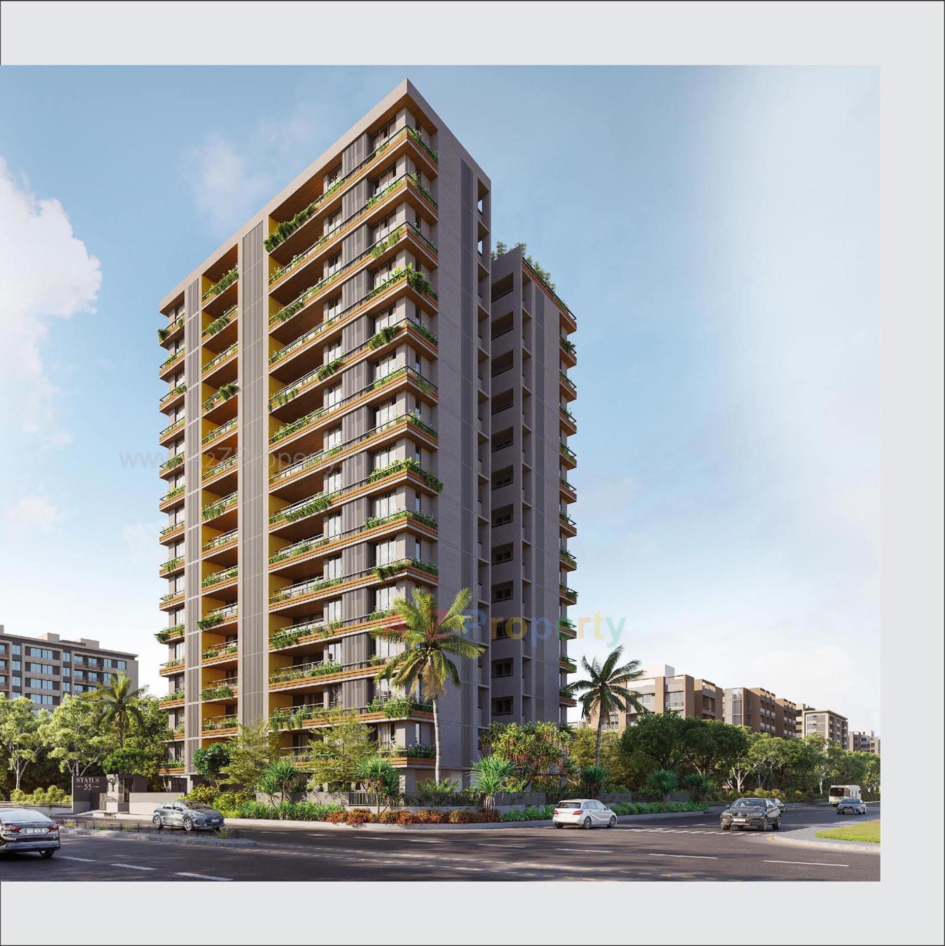 3D Elevation of real estate project Status located at Bhadaj, Ahmedabad, Gujarat