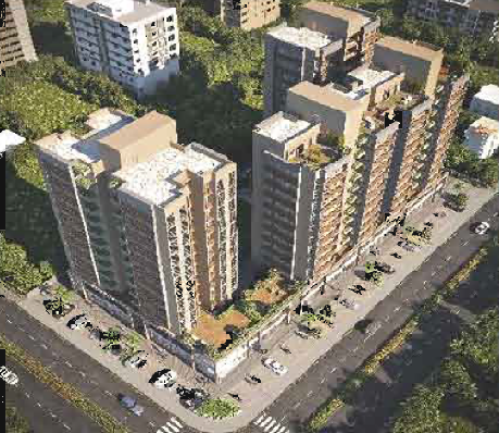 3D Elevation of real estate project Status Elysium located at Jagatpur, Ahmedabad, Gujarat