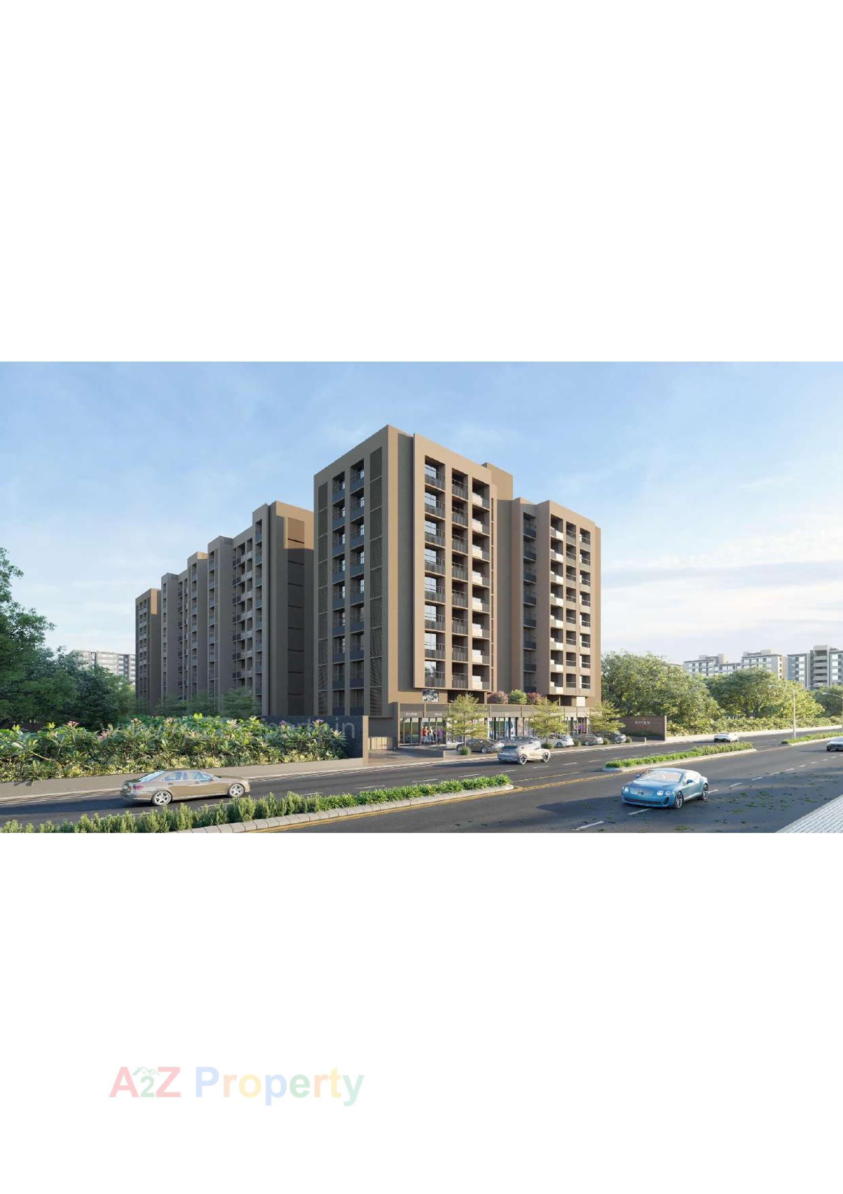 3D Elevation of real estate project Status Sky located at Jagatpur, Ahmedabad, Gujarat