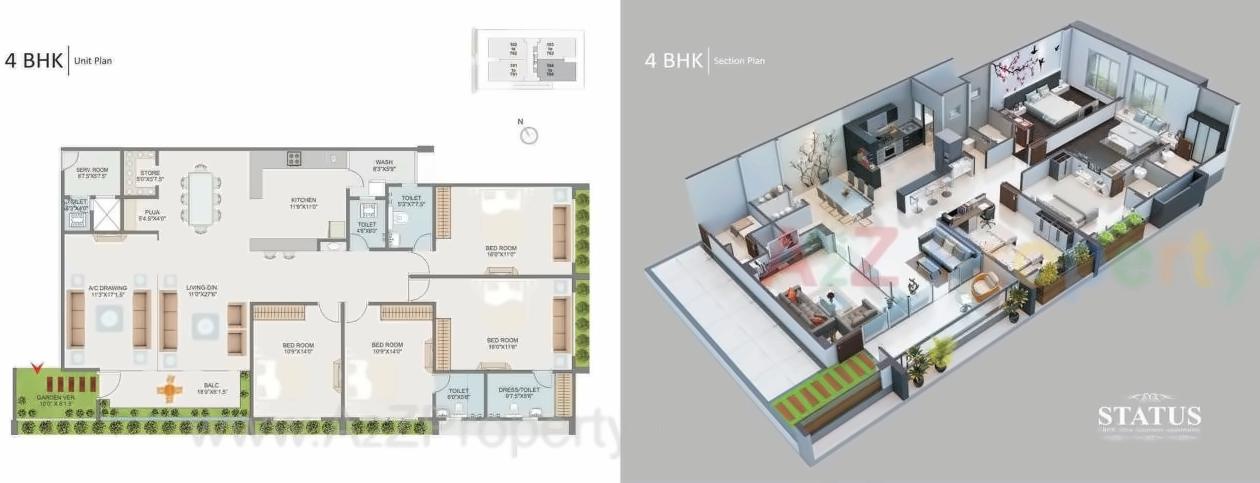 Layout of real estate project Status located at Sola, Ahmedabad, Gujarat