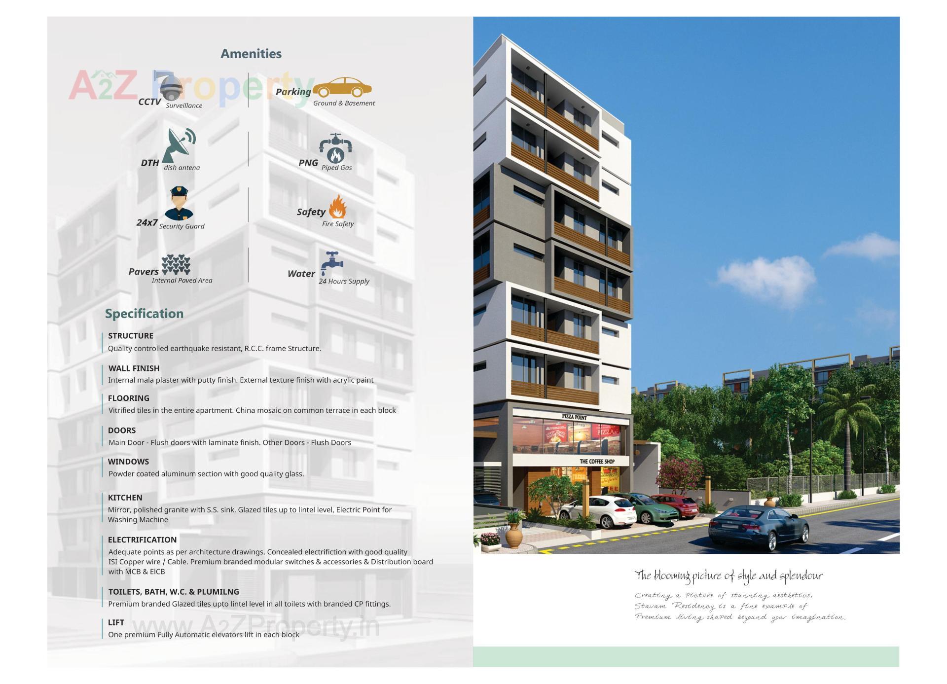  of real estate project Stavam Residency located at Gota, Ahmedabad, Gujarat
