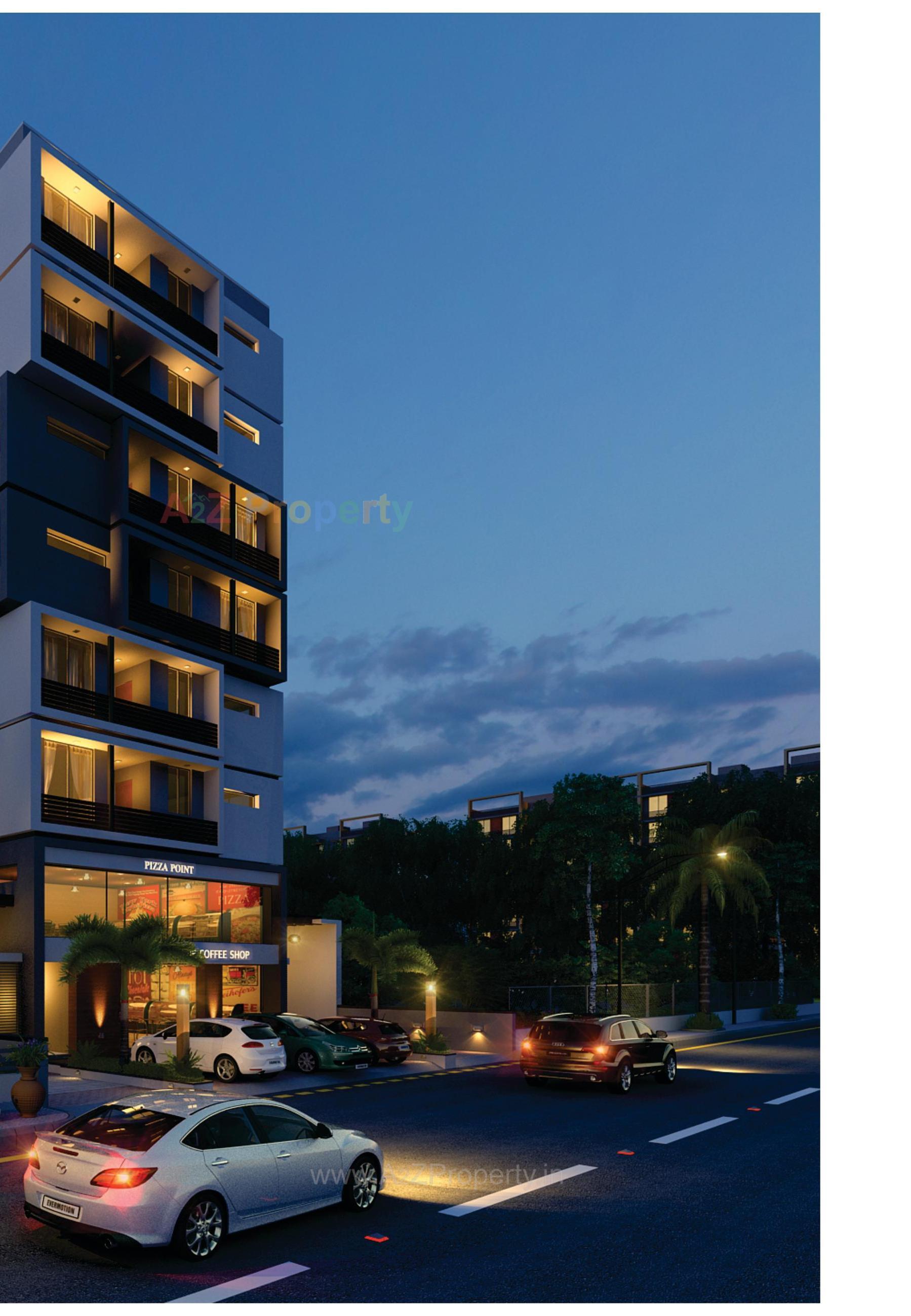 3D Elevation of real estate project Stavam Residency located at Gota, Ahmedabad, Gujarat