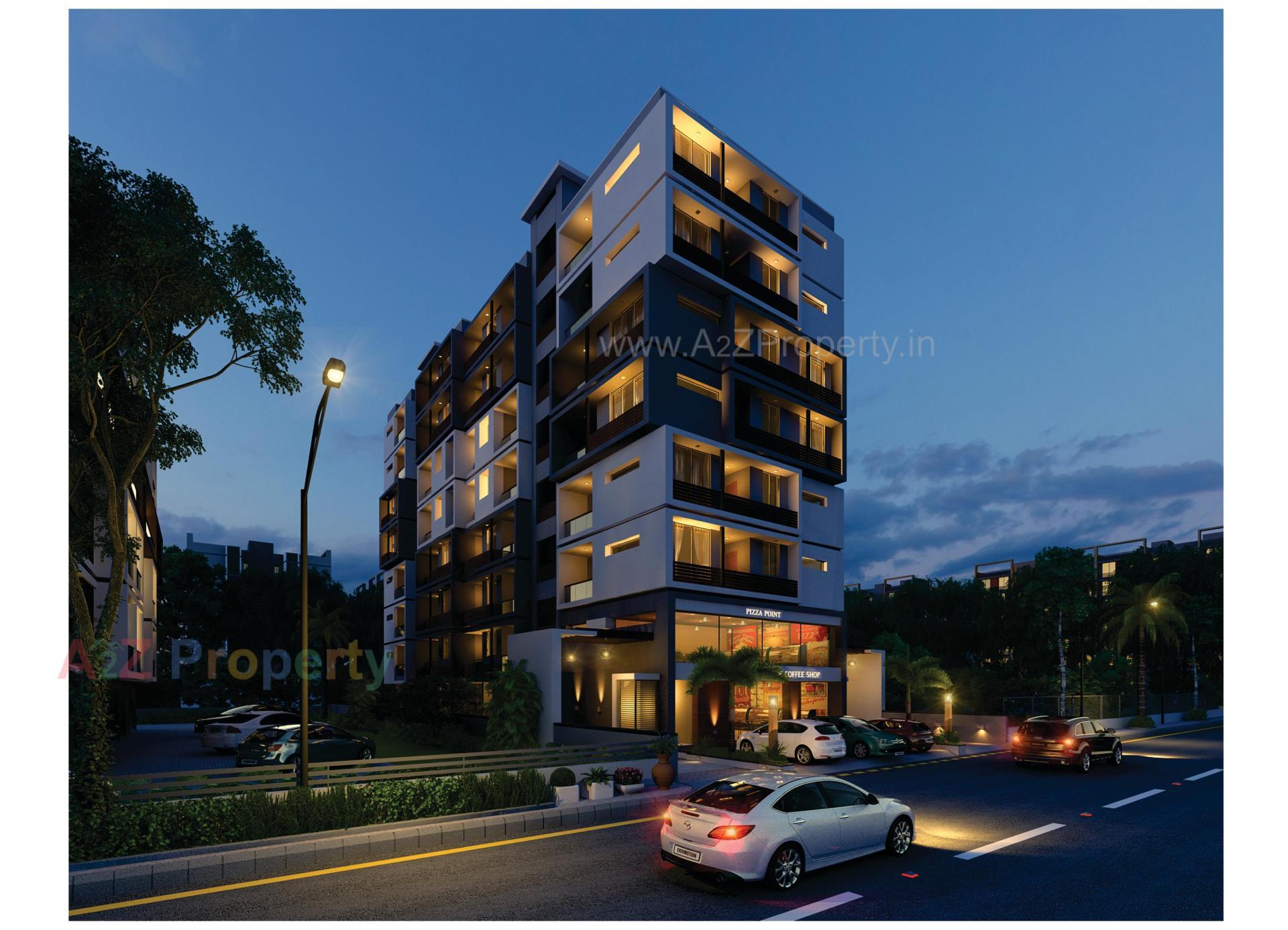 3D Elevation of real estate project Stavam Residency located at Gota, Ahmedabad, Gujarat
