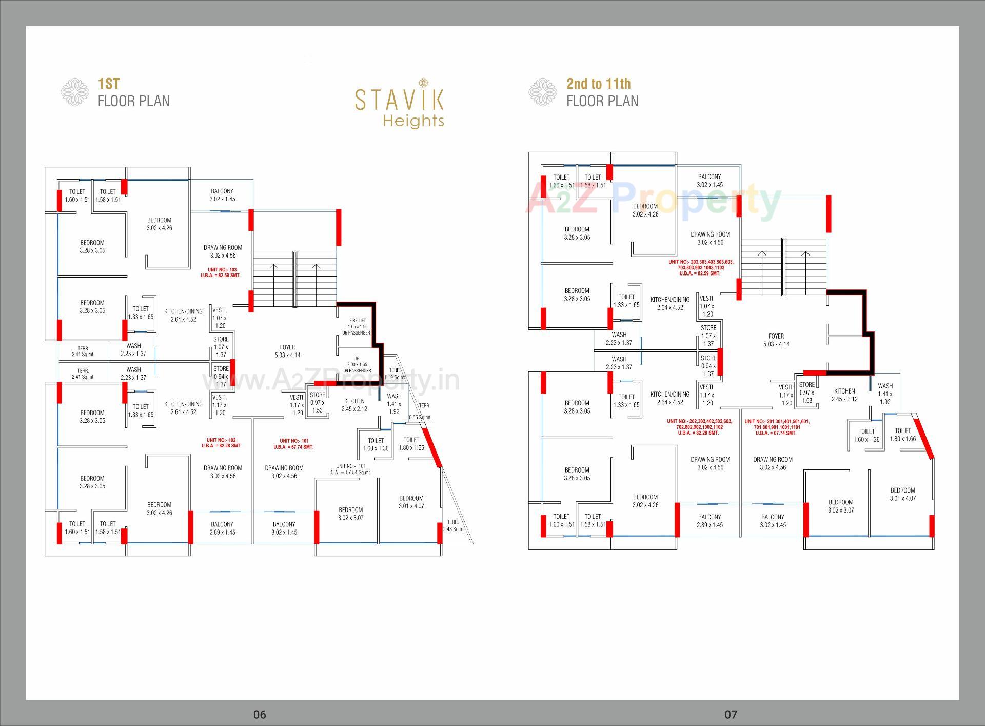 Layout of real estate project Stavik Heights located at Bhadaj, Ahmedabad, Gujarat