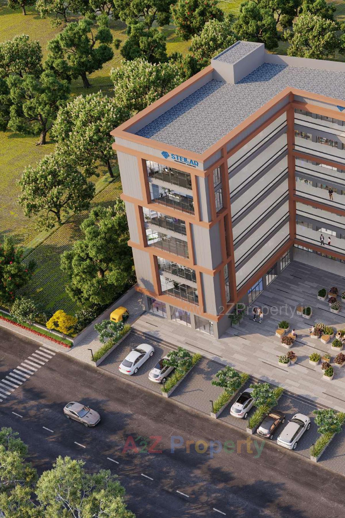 3D Elevation of real estate project Stellar Business Centre located at Naroda, Ahmedabad, Gujarat