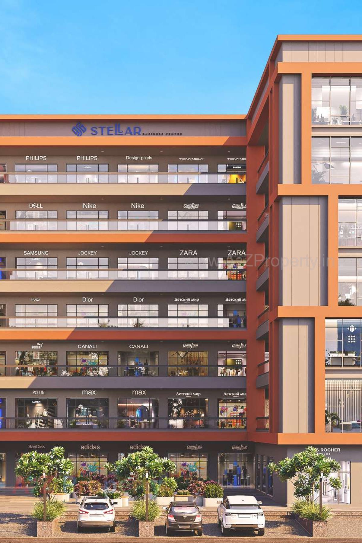 3D Elevation of real estate project Stellar Business Centre located at Naroda, Ahmedabad, Gujarat
