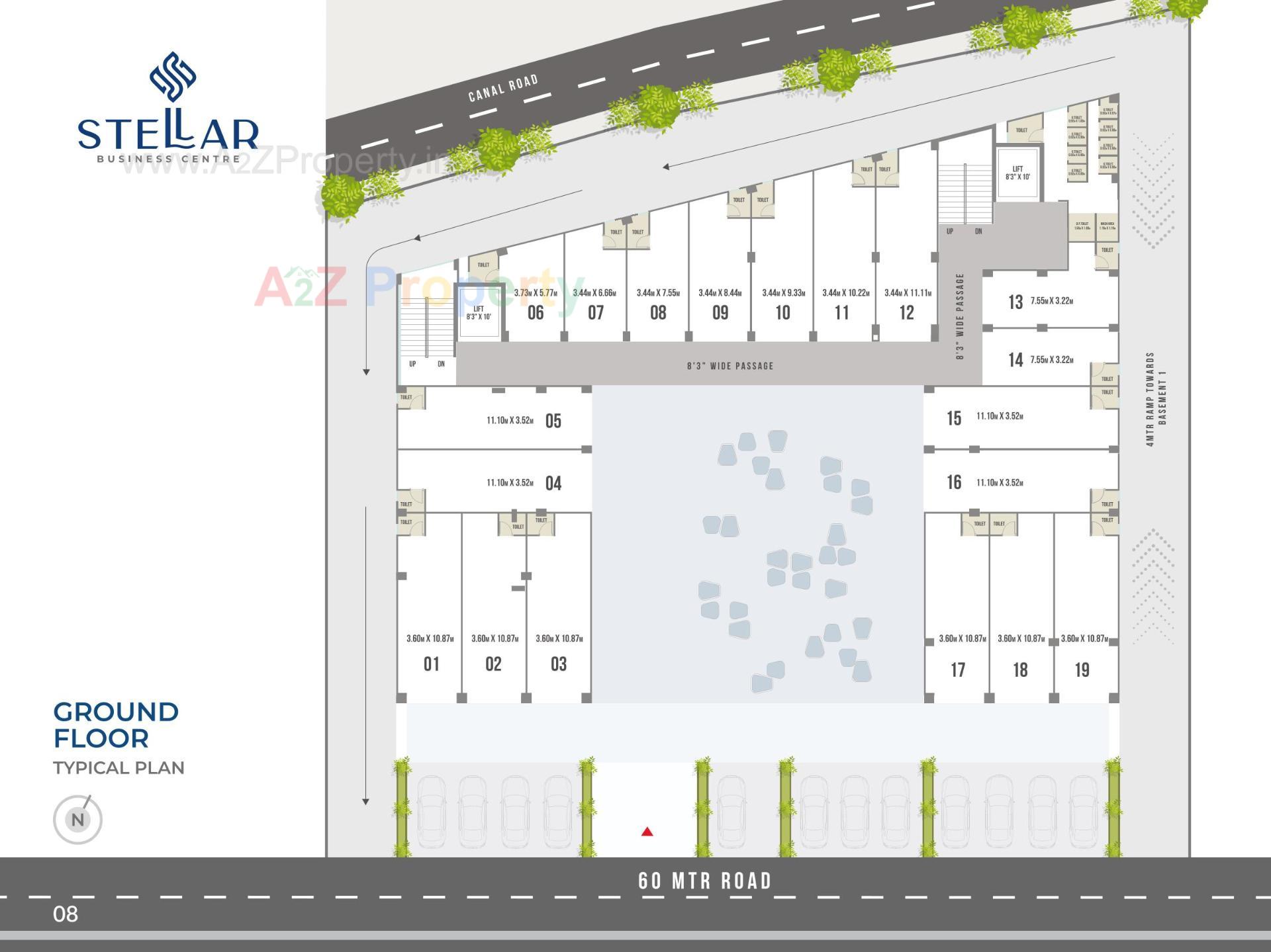 Layout of real estate project Stellar Business Centre located at Naroda, Ahmedabad, Gujarat