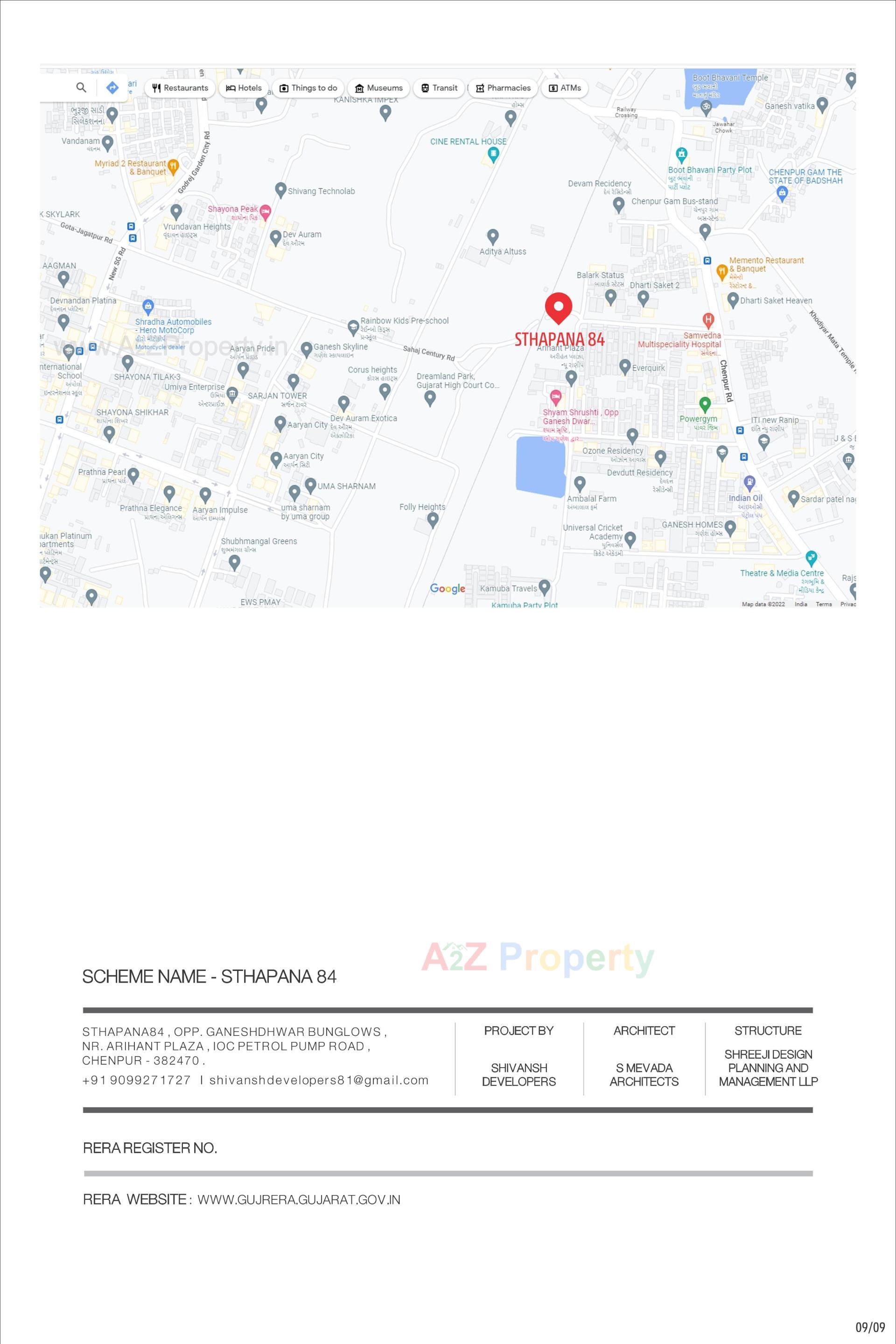  of real estate project Sthapana located at Chenpur, Ahmedabad, Gujarat