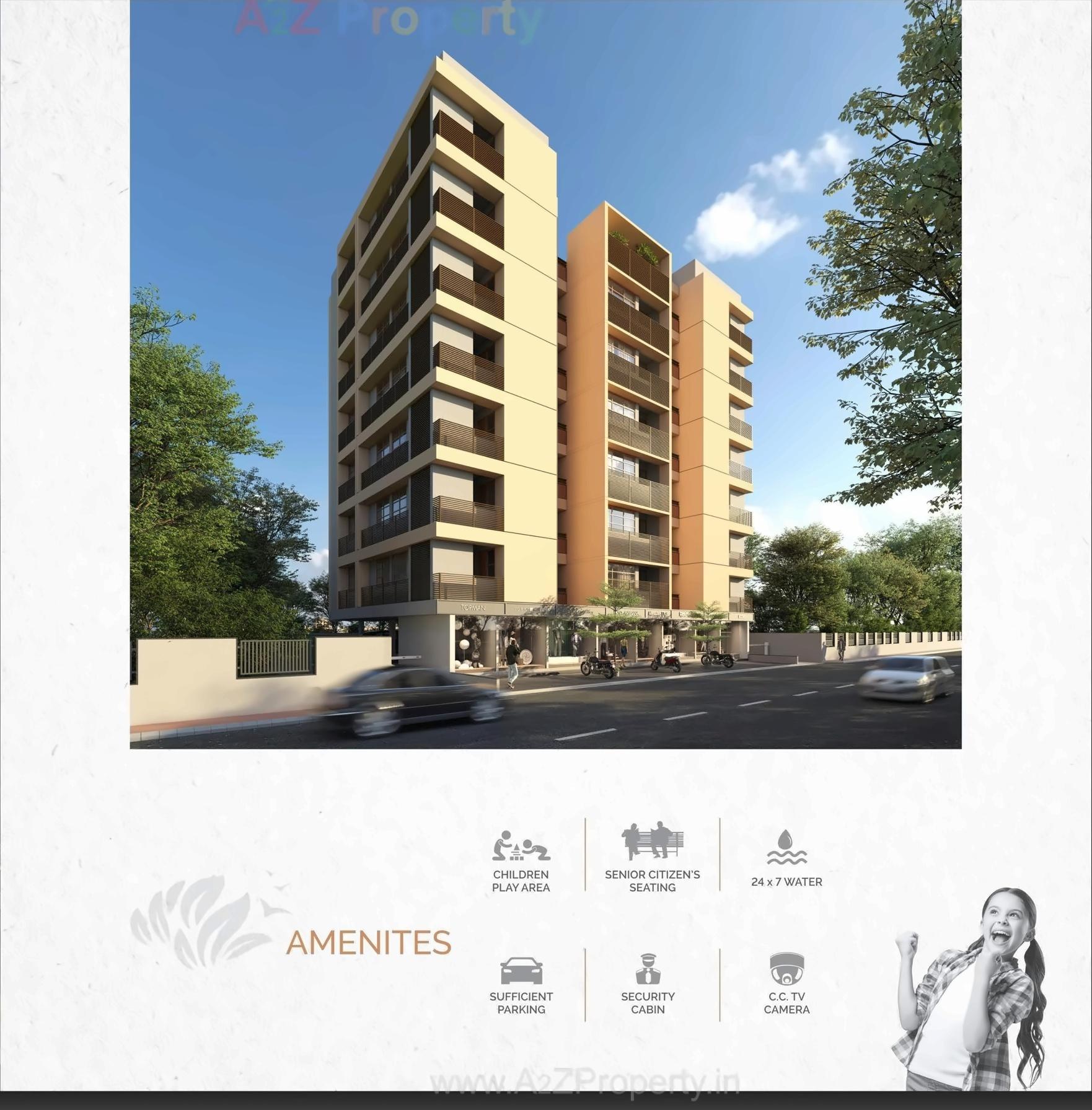 3D Elevation of real estate project Sthapana Parisar located at Chandlodia, Ahmedabad, Gujarat