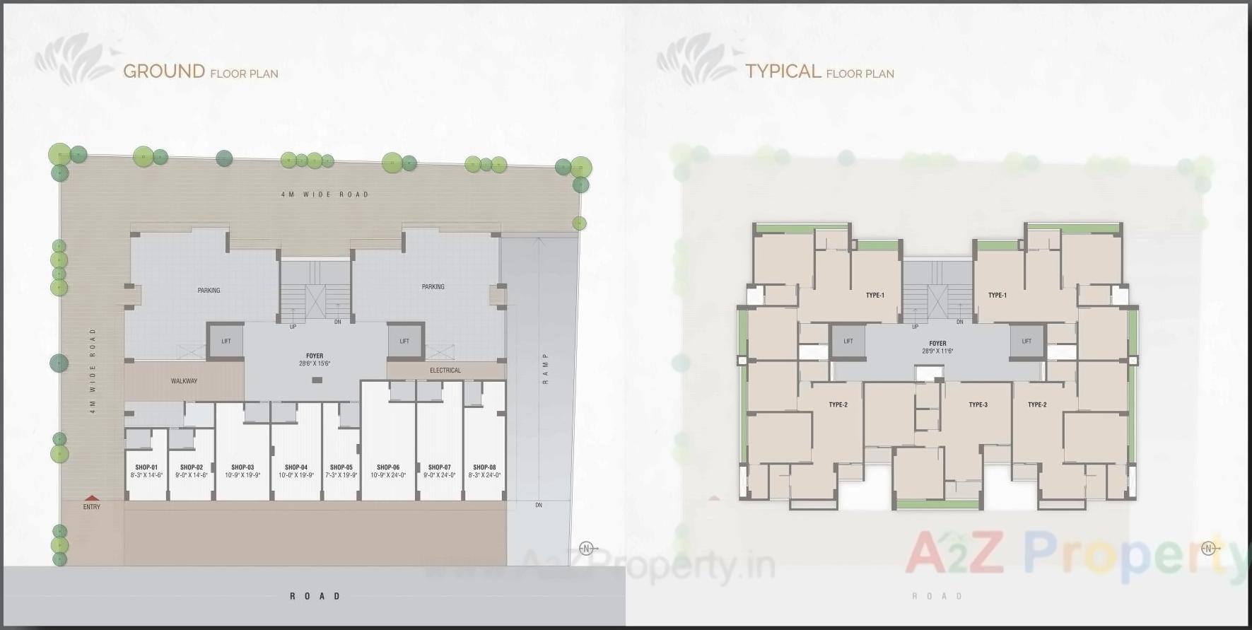 Layout of real estate project Sthapana Parisar located at Chandlodia, Ahmedabad, Gujarat