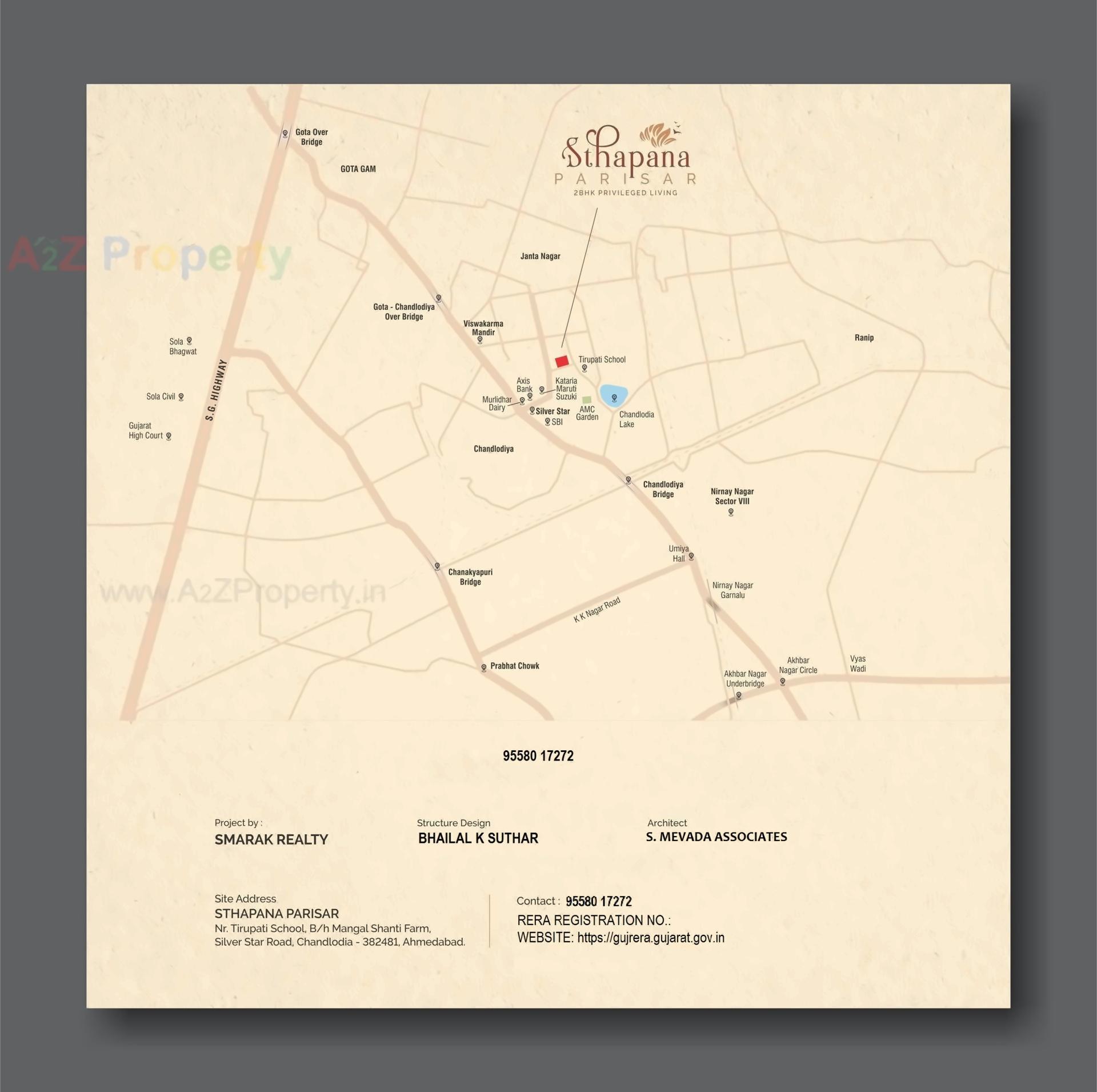  of real estate project Sthapana Parisar located at Chandlodia, Ahmedabad, Gujarat