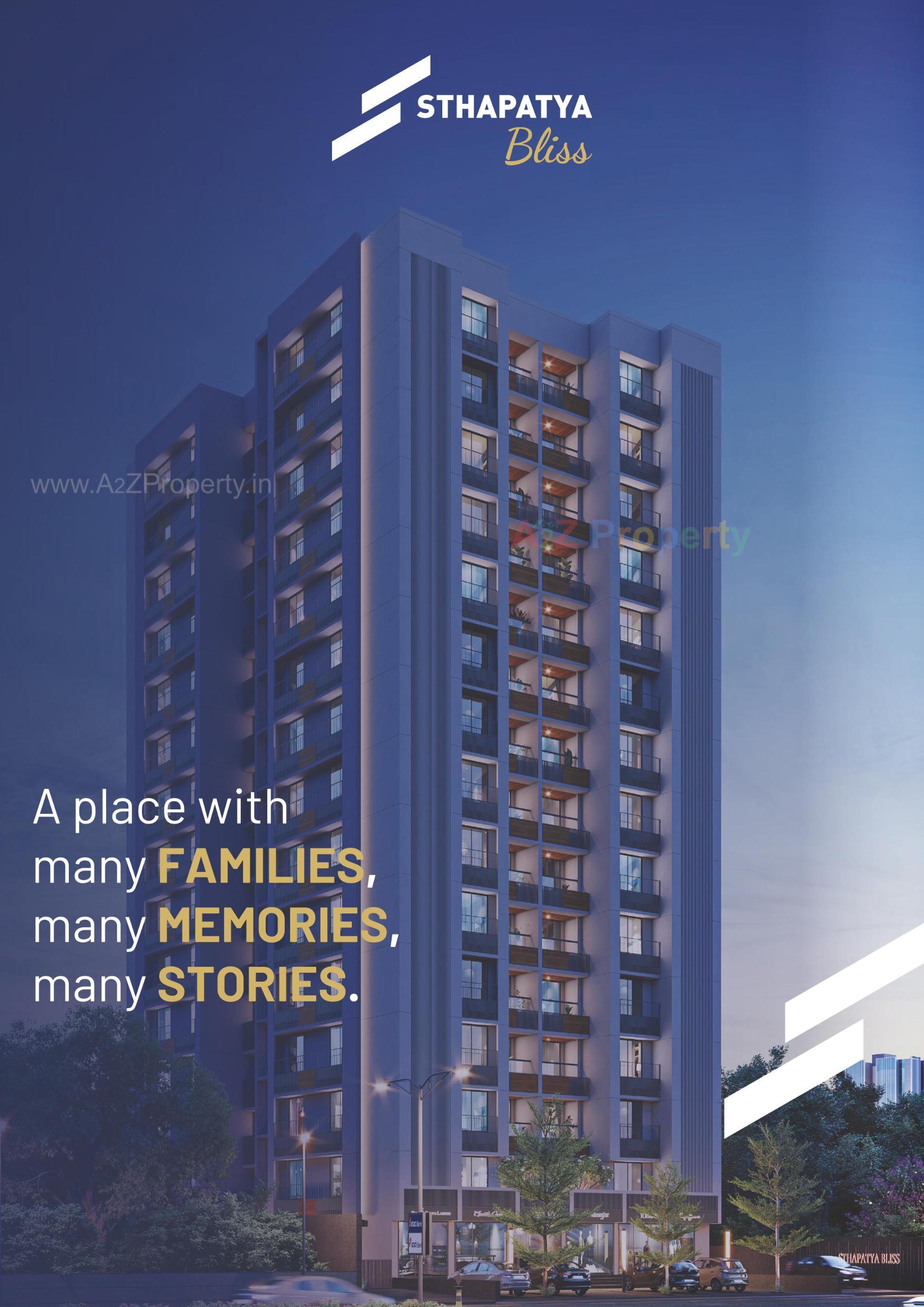 3D Elevation of real estate project Sthapatya Bliss located at Shilaj, Ahmedabad, Gujarat
