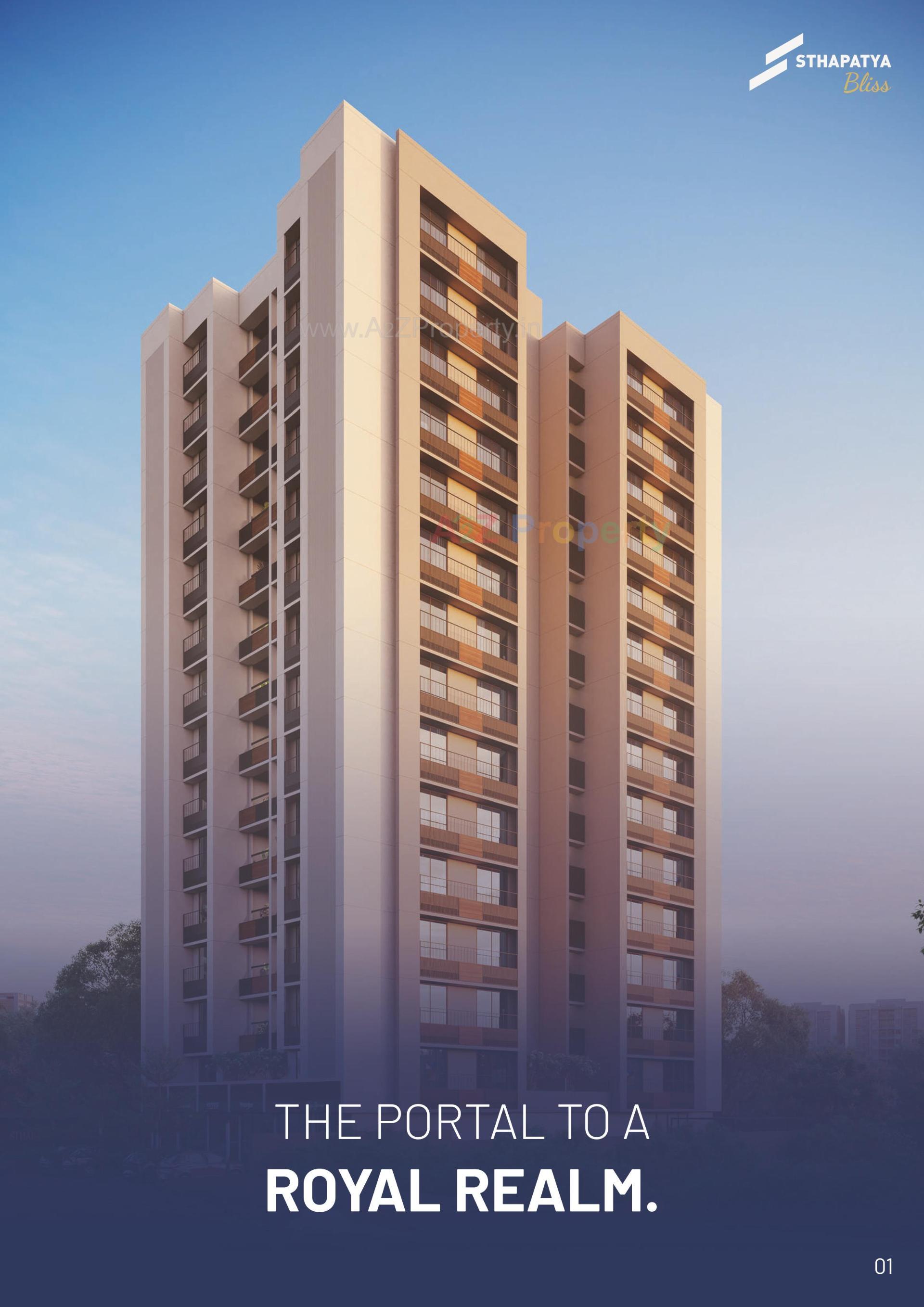 3D Elevation of real estate project Sthapatya Bliss located at Shilaj, Ahmedabad, Gujarat