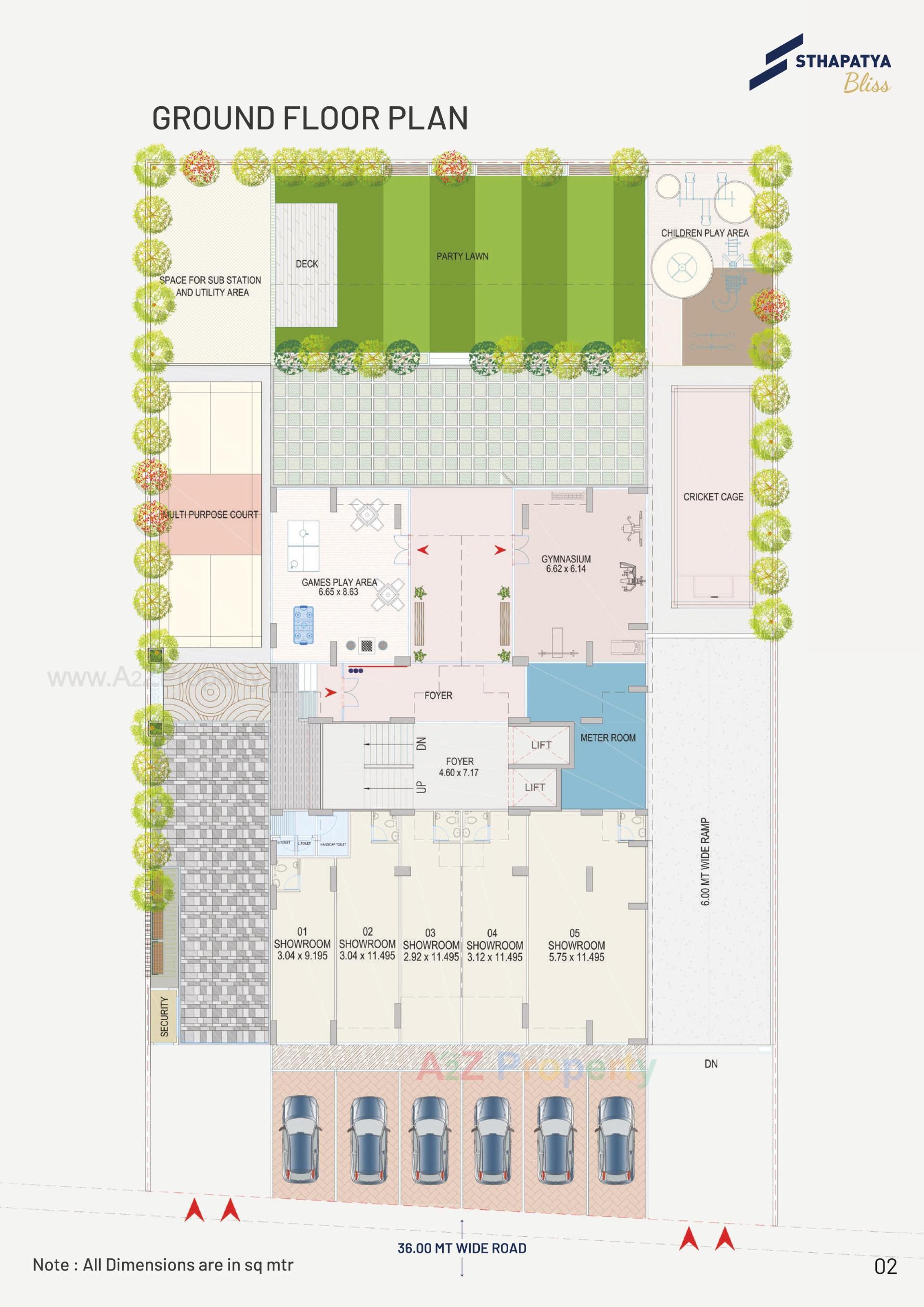 Layout of real estate project Sthapatya Bliss located at Shilaj, Ahmedabad, Gujarat
