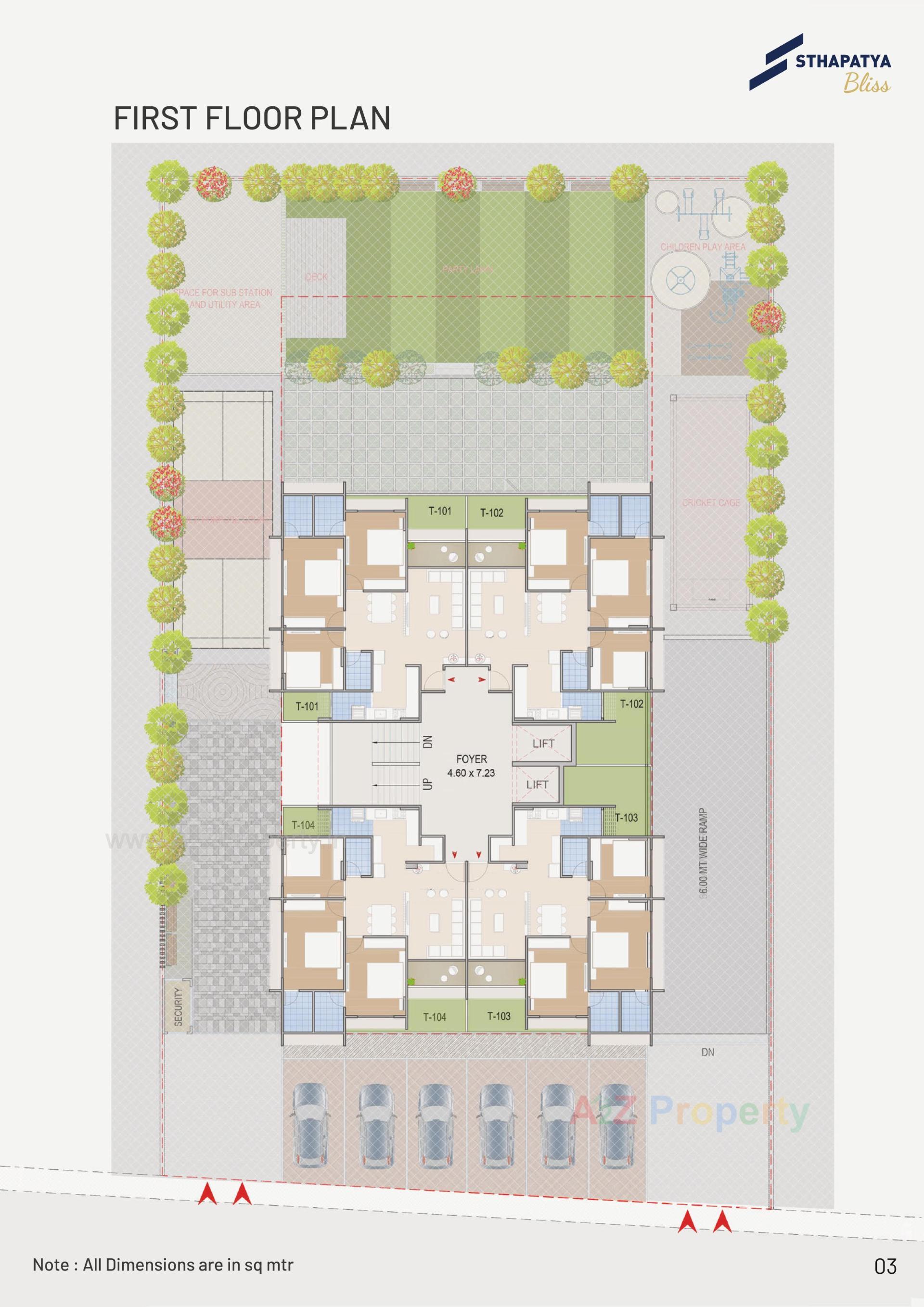 Layout of real estate project Sthapatya Bliss located at Shilaj, Ahmedabad, Gujarat