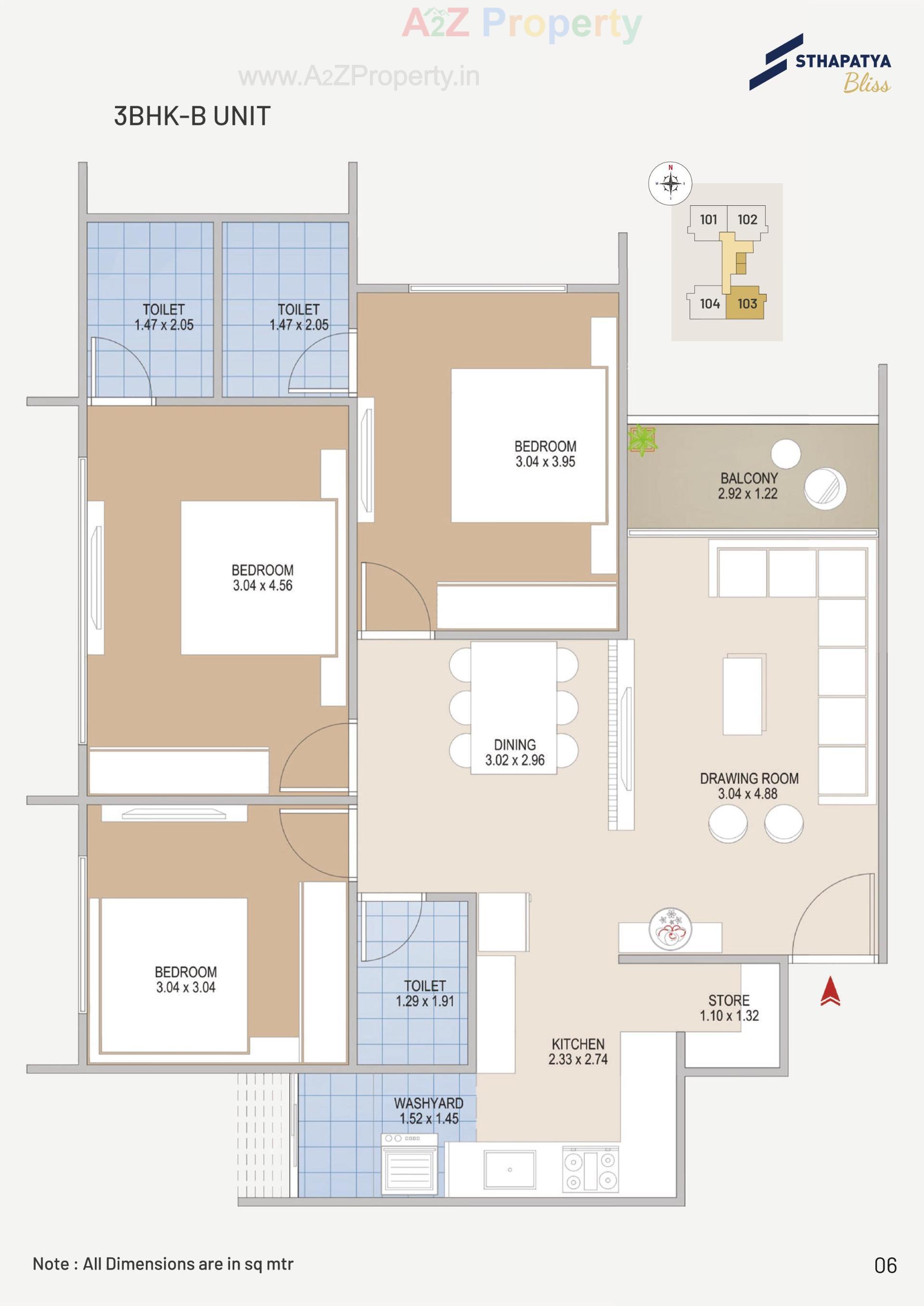 Layout of real estate project Sthapatya Bliss located at Shilaj, Ahmedabad, Gujarat