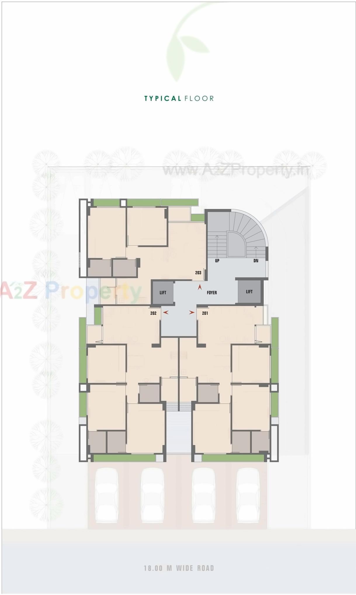 Layout of real estate project Sthapatya Greens located at Bhadaj, Ahmedabad, Gujarat