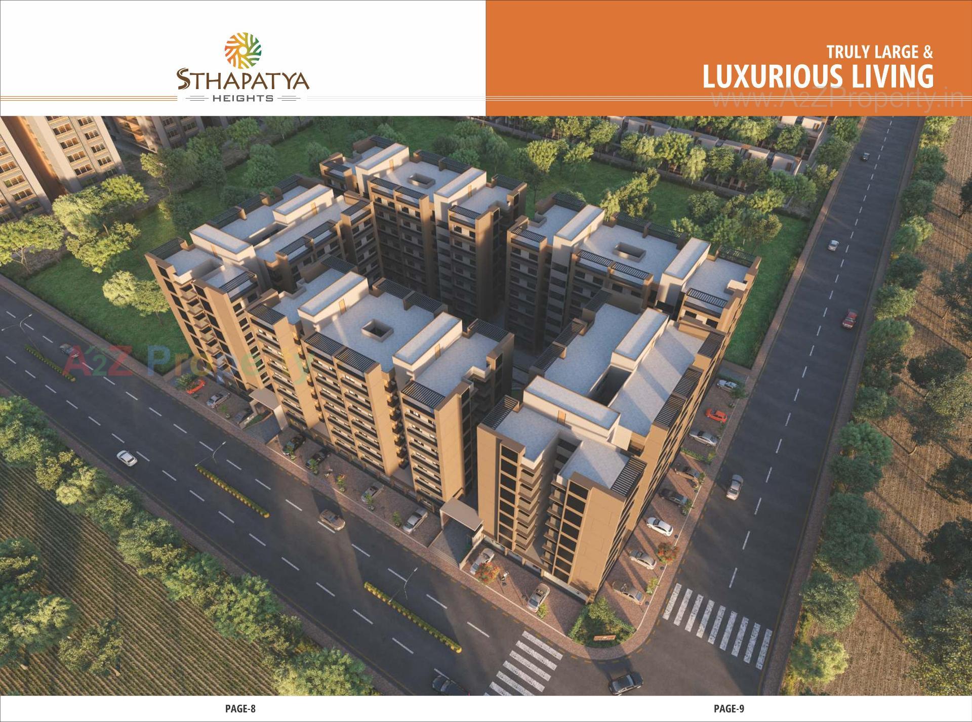 3D Elevation of real estate project Sthapatya Heights located at Ahmedabad, Ahmedabad, Gujarat