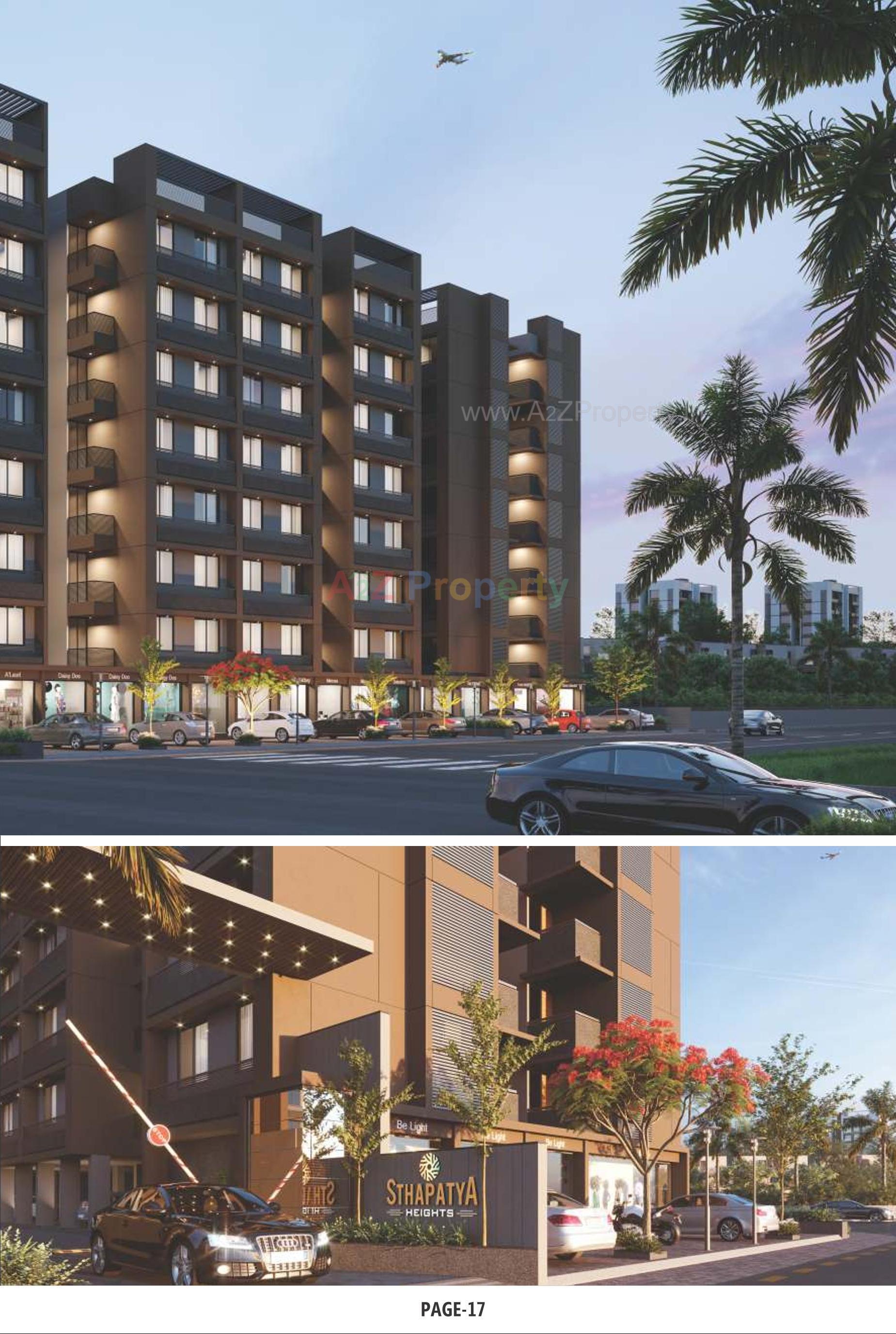 3D Elevation of real estate project Sthapatya Heights located at Ahmedabad, Ahmedabad, Gujarat