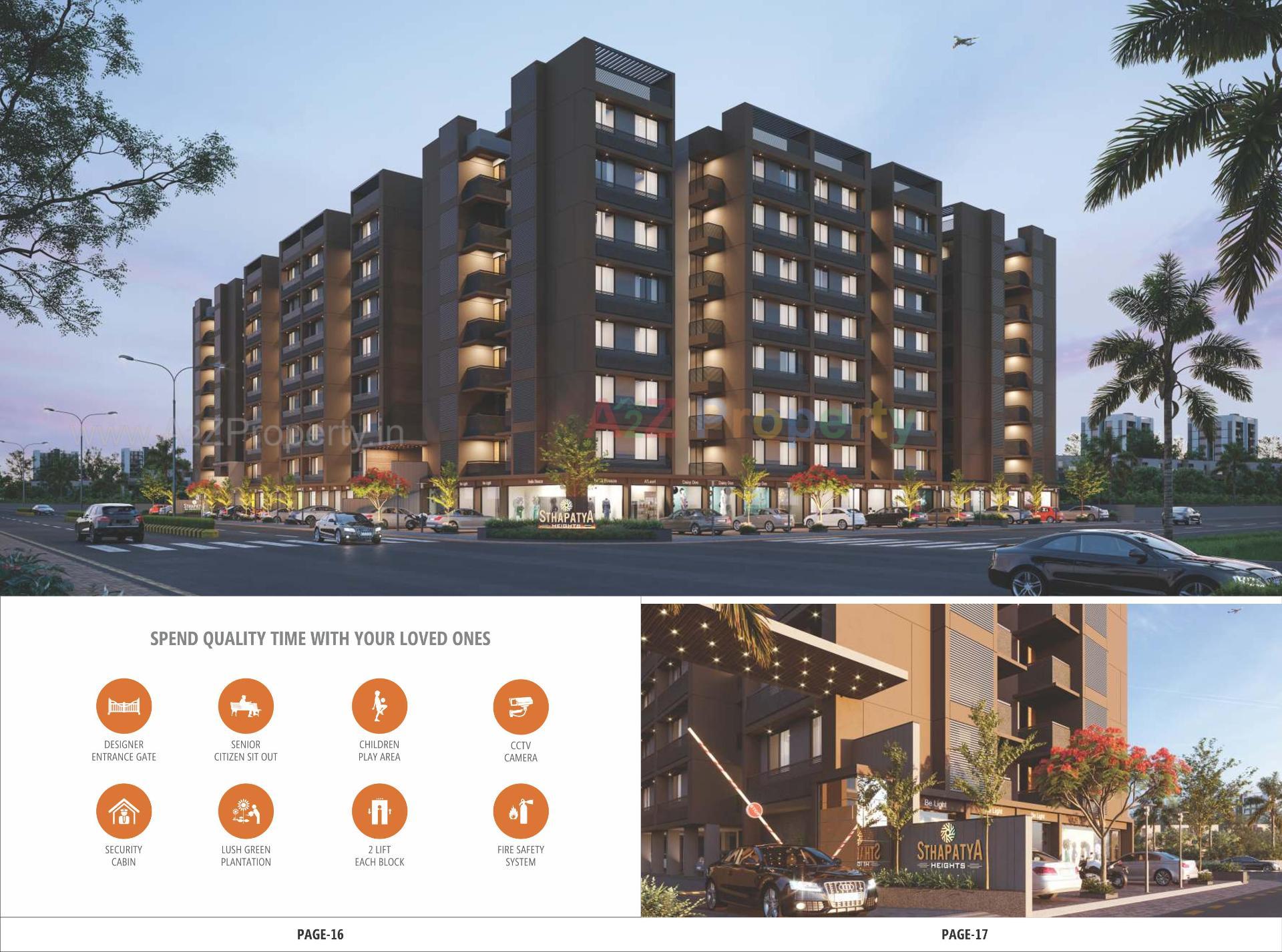 3D Elevation of real estate project Sthapatya Heights located at Ahmedabad, Ahmedabad, Gujarat