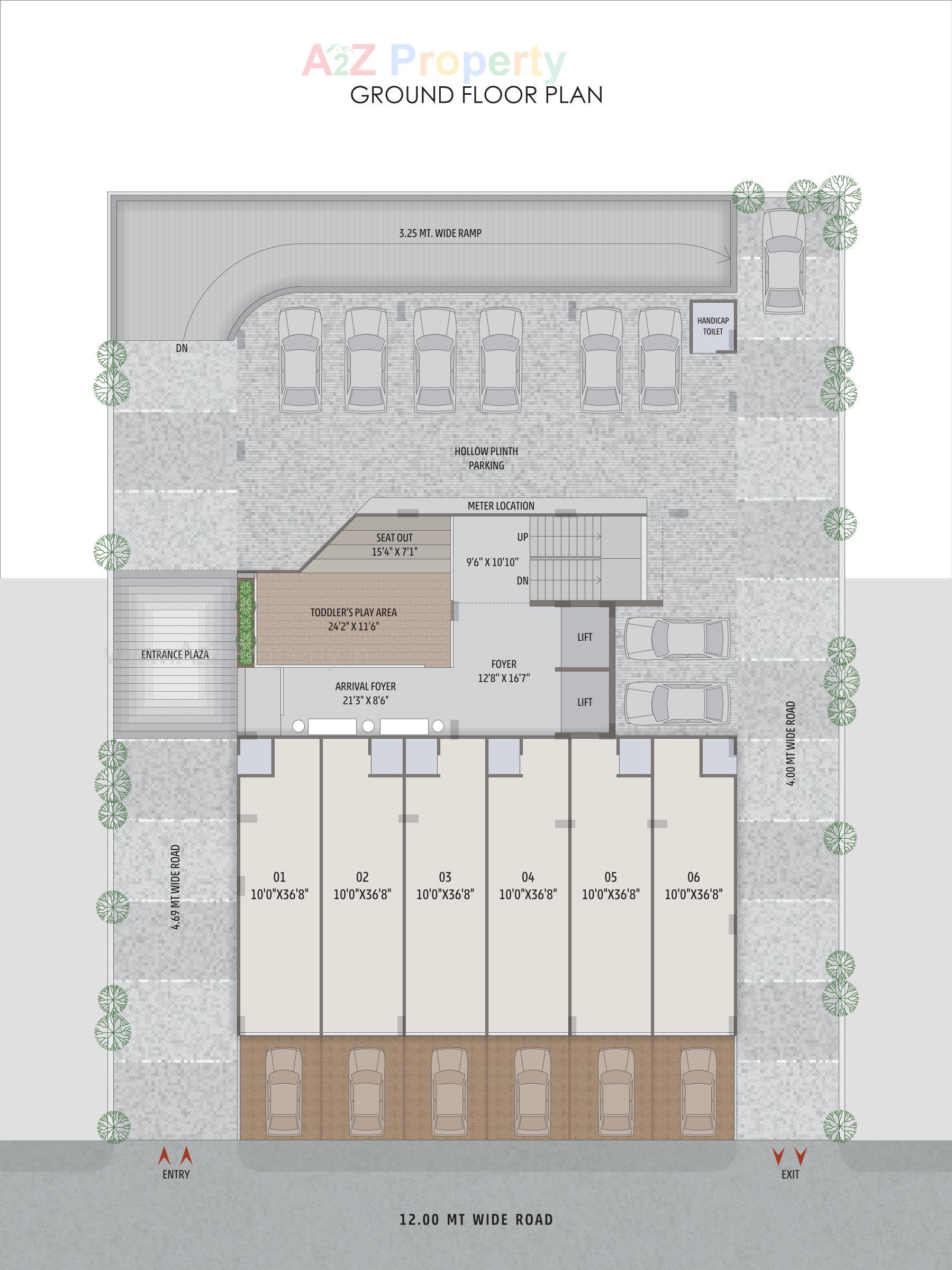 Layout of real estate project Sthapatya Residency located at Ognaj, Ahmedabad, Gujarat