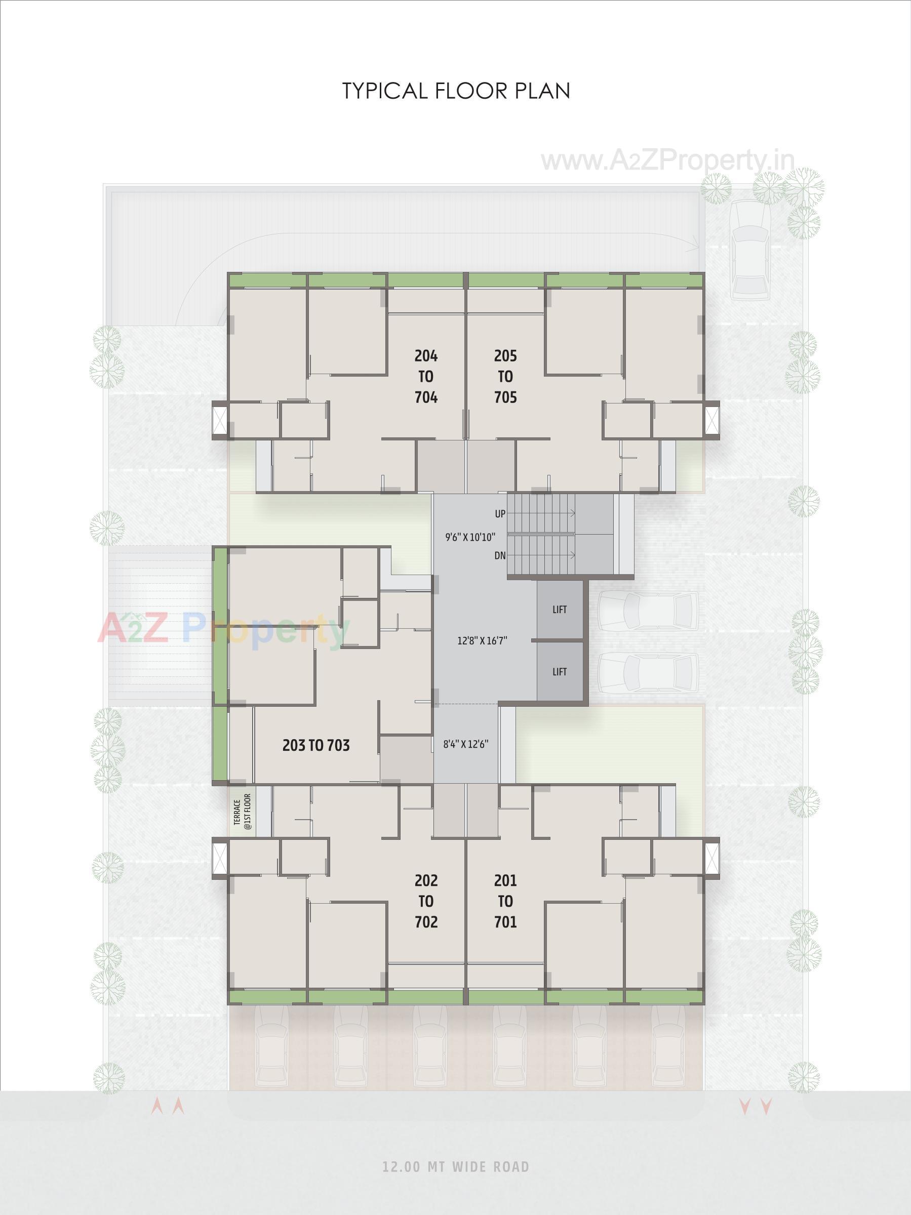 Layout of real estate project Sthapatya Residency located at Ognaj, Ahmedabad, Gujarat