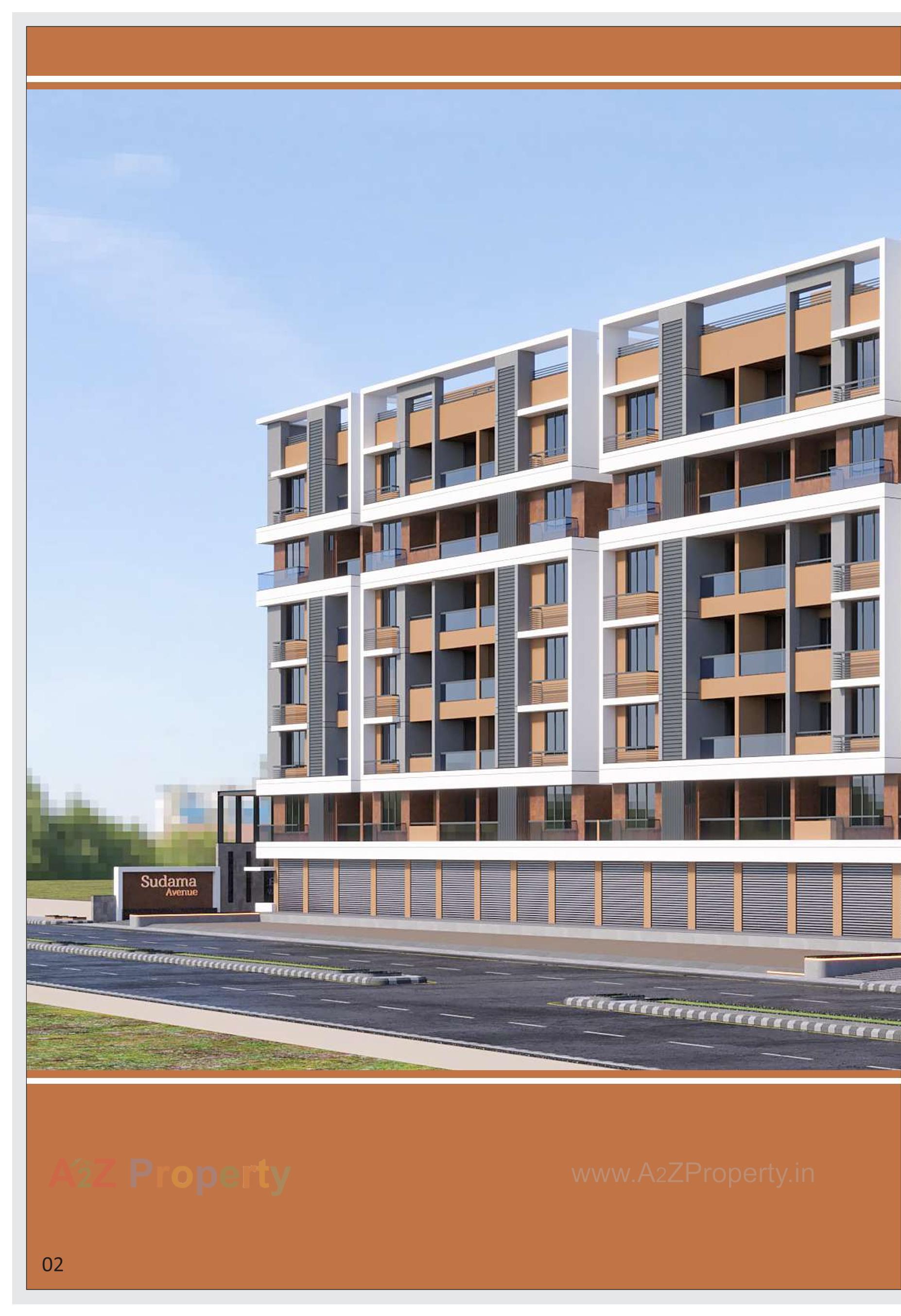 3D Elevation of real estate project Sudama Avenue located at Chiloda, Ahmedabad, Gujarat