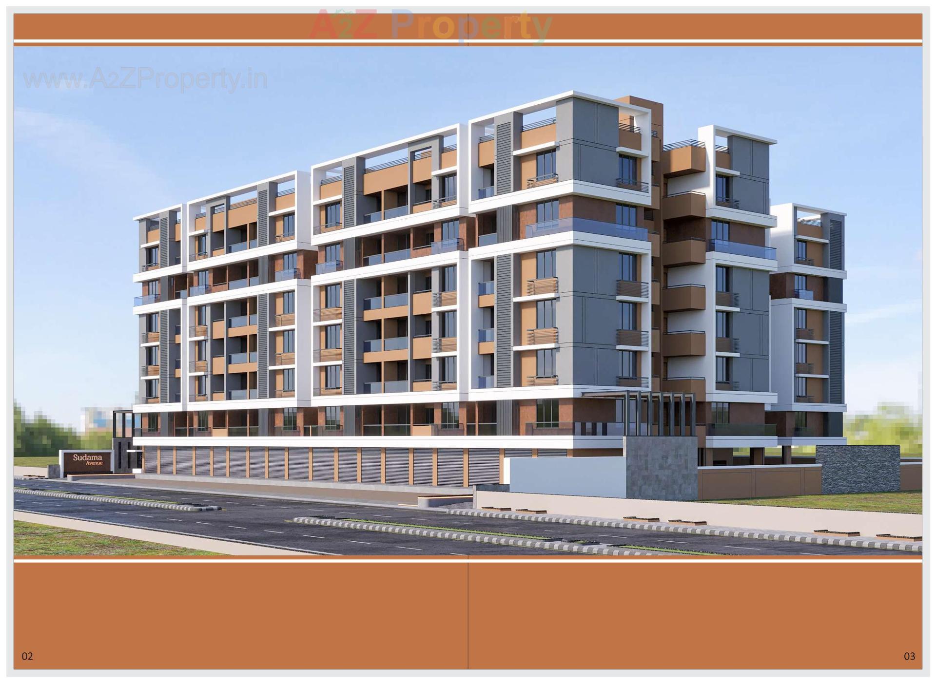 3D Elevation of real estate project Sudama Avenue located at Chiloda, Ahmedabad, Gujarat