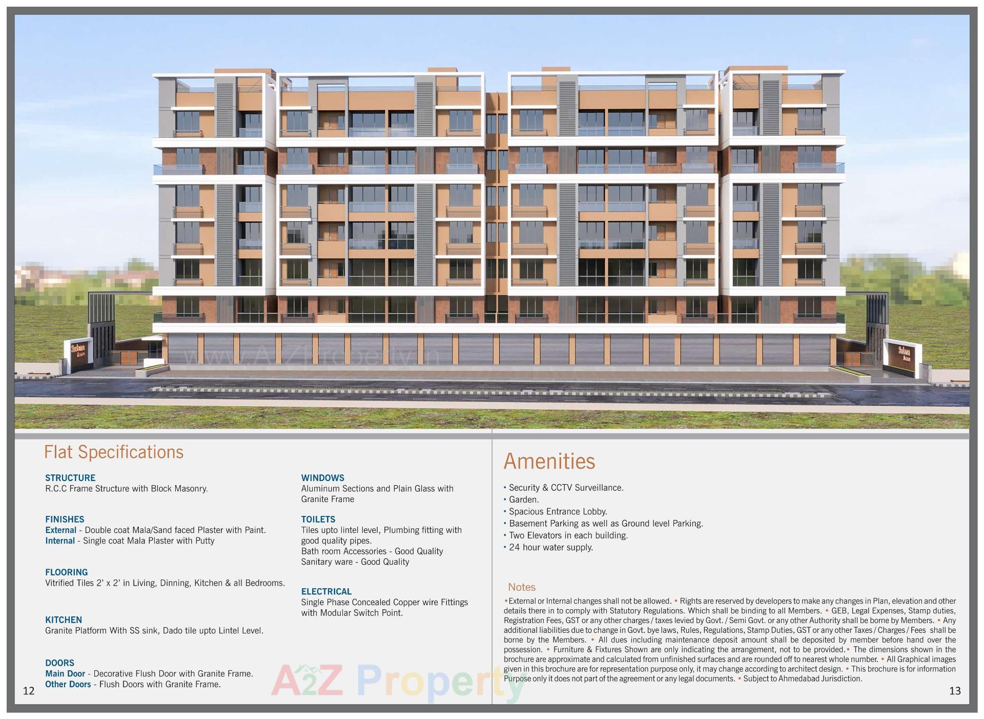 3D Elevation of real estate project Sudama Avenue located at Chiloda, Ahmedabad, Gujarat