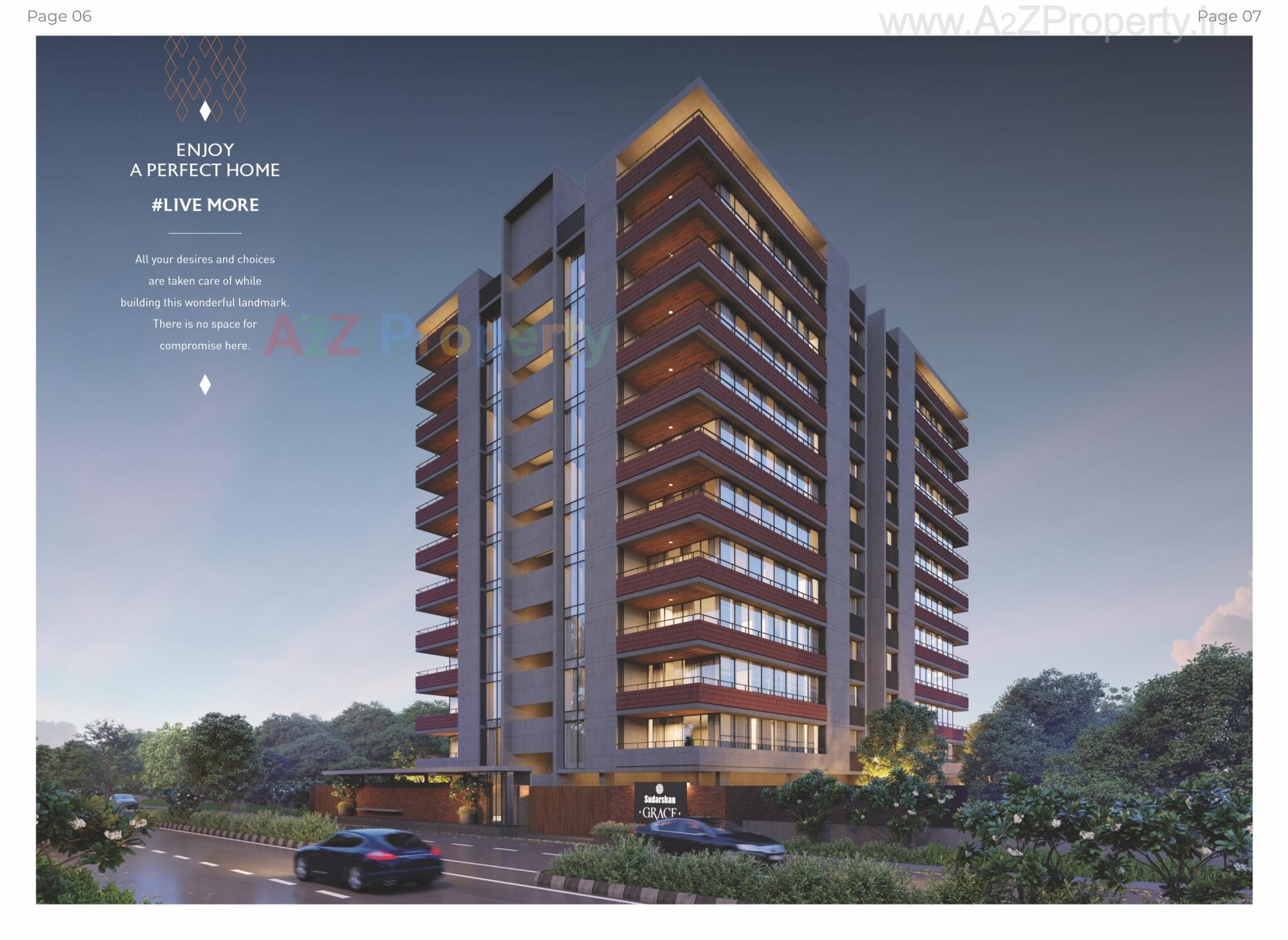 3D Elevation of real estate project Sudarshan Grace located at Hebatpur, Ahmedabad, Gujarat