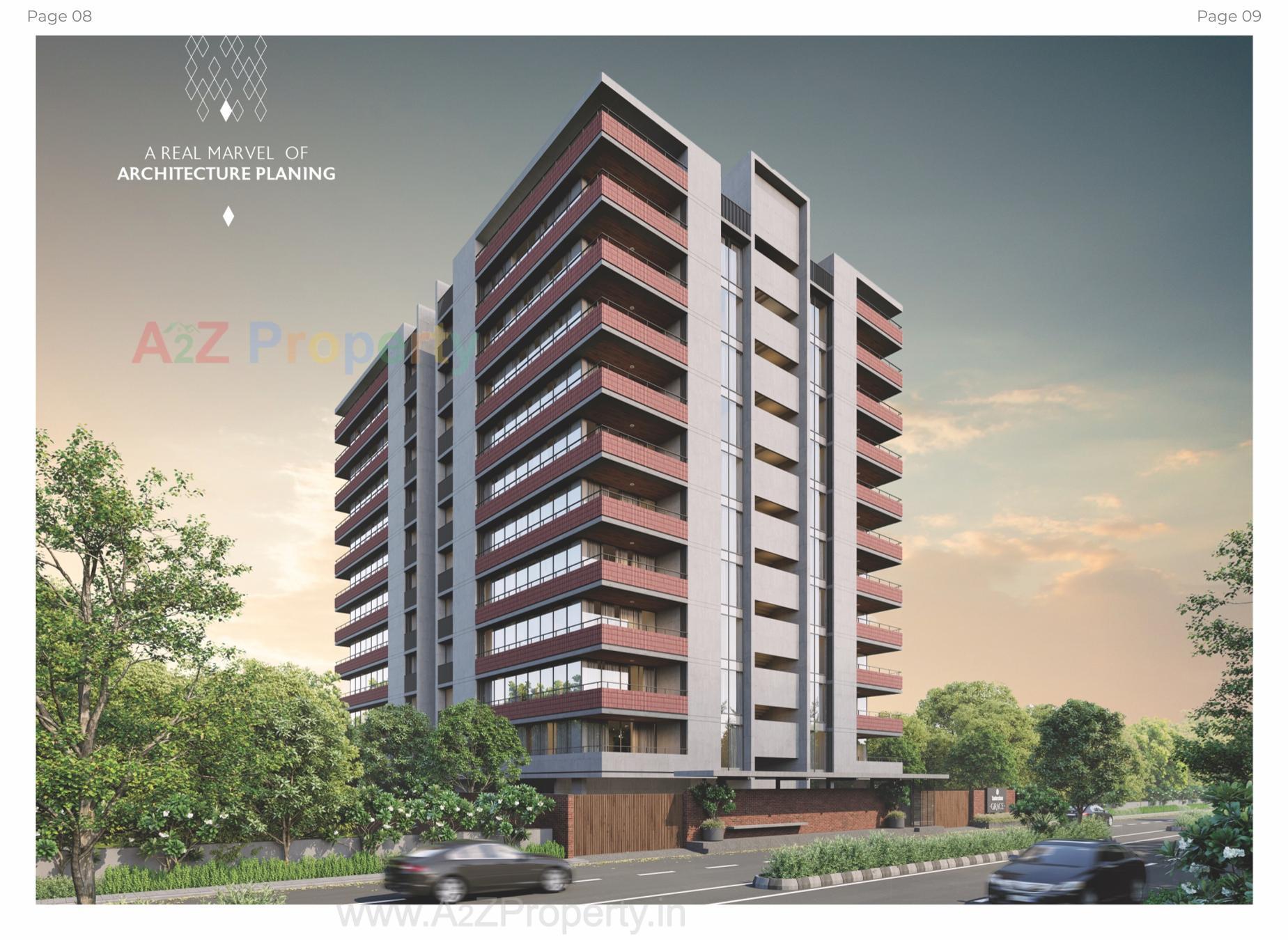 3D Elevation of real estate project Sudarshan Grace located at Hebatpur, Ahmedabad, Gujarat