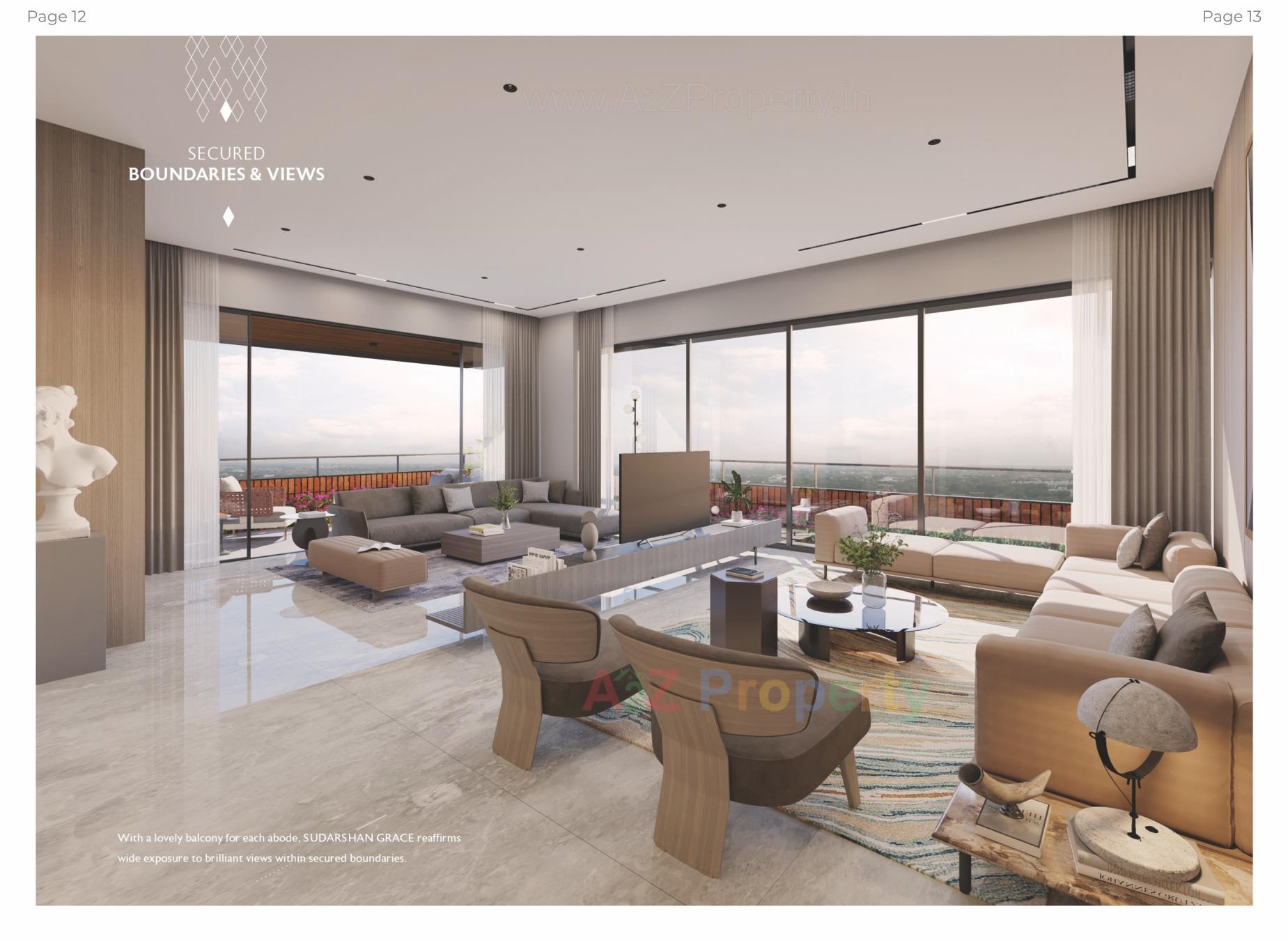 3D Elevation of real estate project Sudarshan Grace located at Hebatpur, Ahmedabad, Gujarat