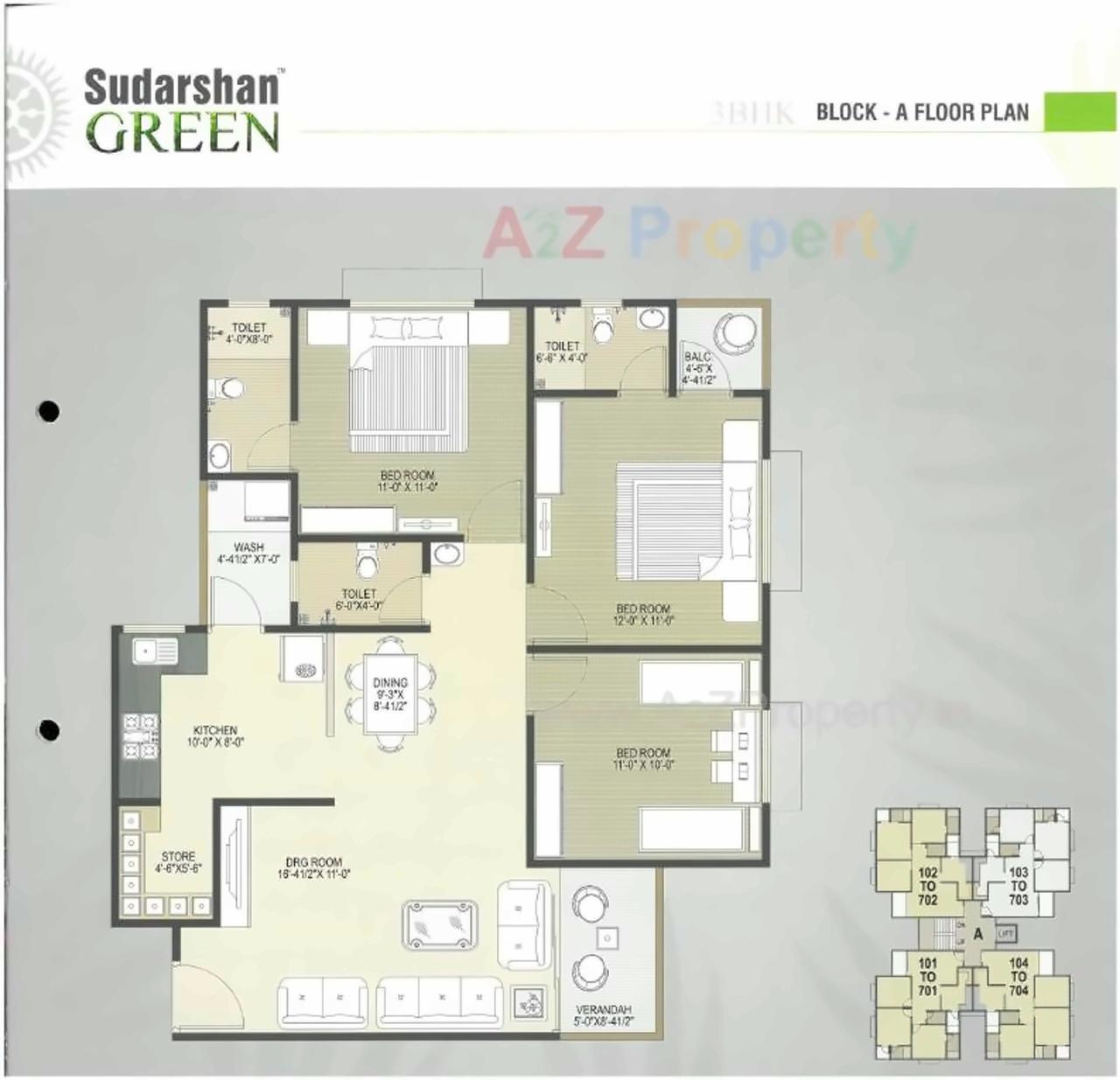 Layout of real estate project Sudarshan Green located at Sola, Ahmedabad, Gujarat