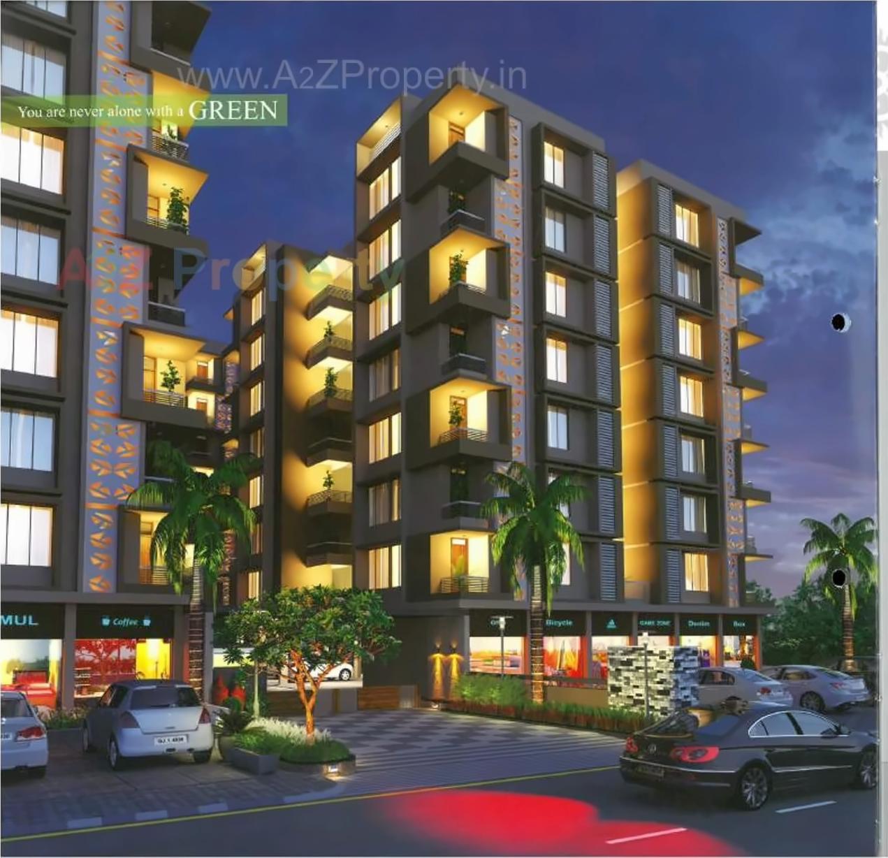 3D Elevation of real estate project Sudarshan Green located at Sola, Ahmedabad, Gujarat