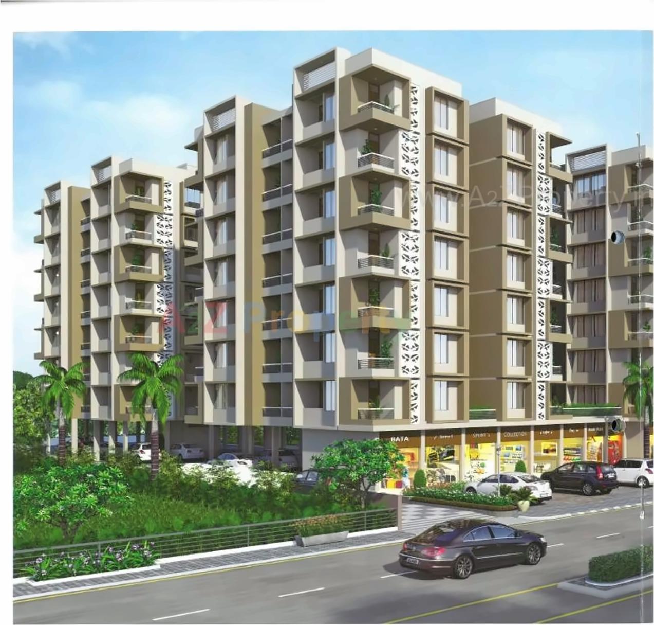 3D Elevation of real estate project Sudarshan Green located at Sola, Ahmedabad, Gujarat