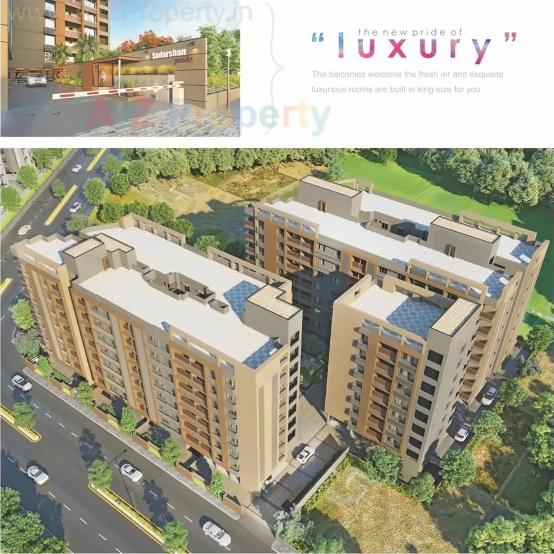 3D Elevation of real estate project Sudarshan Pride located at Sola, Ahmedabad, Gujarat