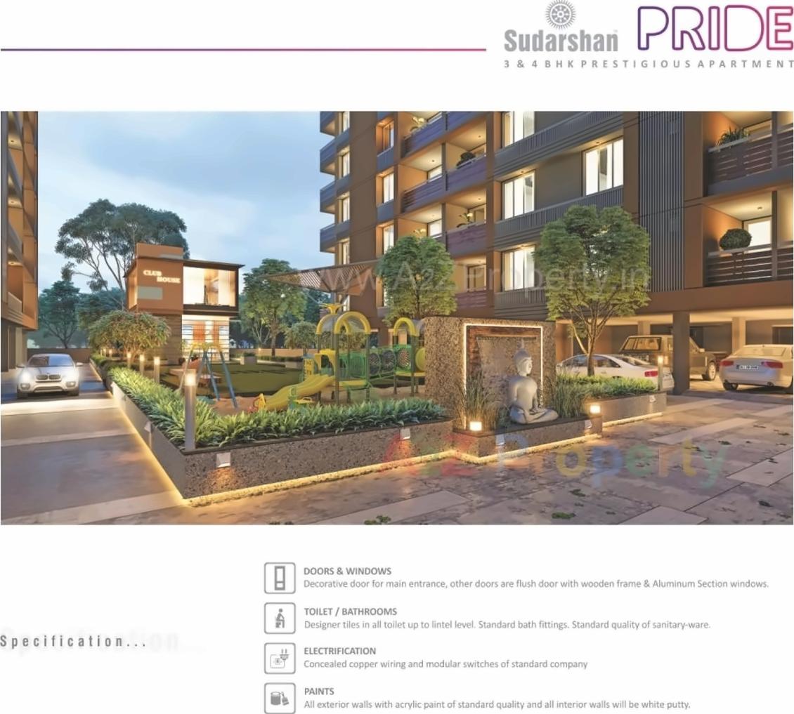 3D Elevation of real estate project Sudarshan Pride located at Sola, Ahmedabad, Gujarat