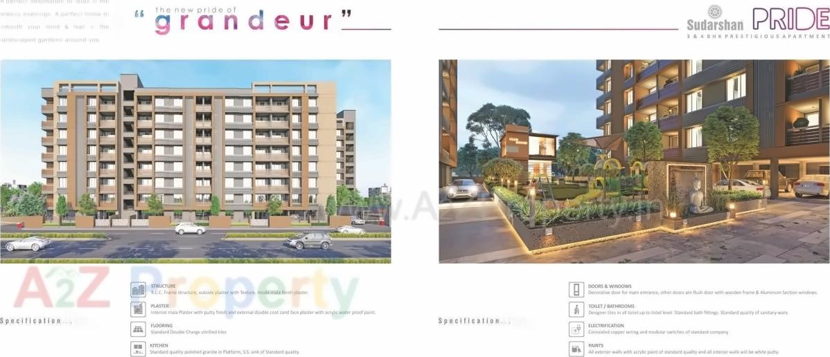 3D Elevation of real estate project Sudarshan Pride located at Sola, Ahmedabad, Gujarat