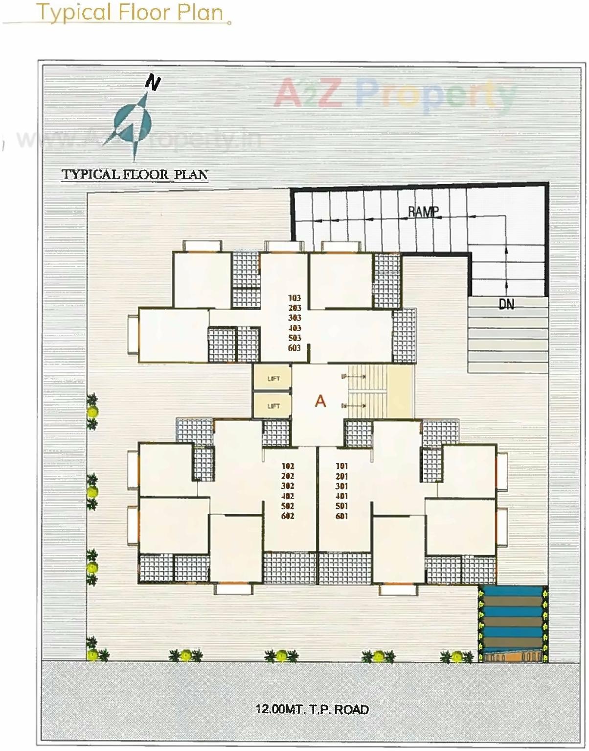 Layout of real estate project Sudarshan Residency located at Naroda, Ahmedabad, Gujarat