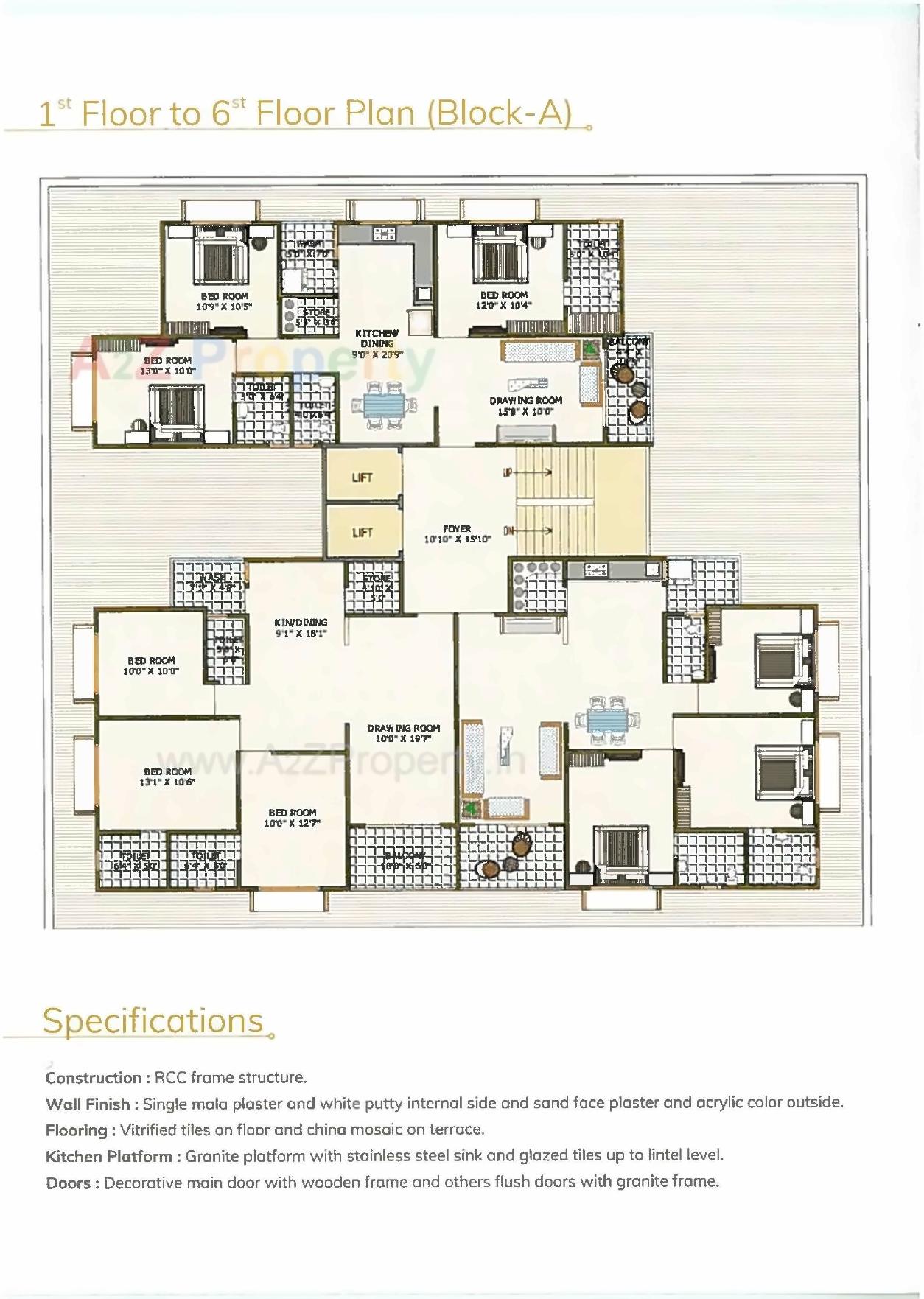 Layout of real estate project Sudarshan Residency located at Naroda, Ahmedabad, Gujarat