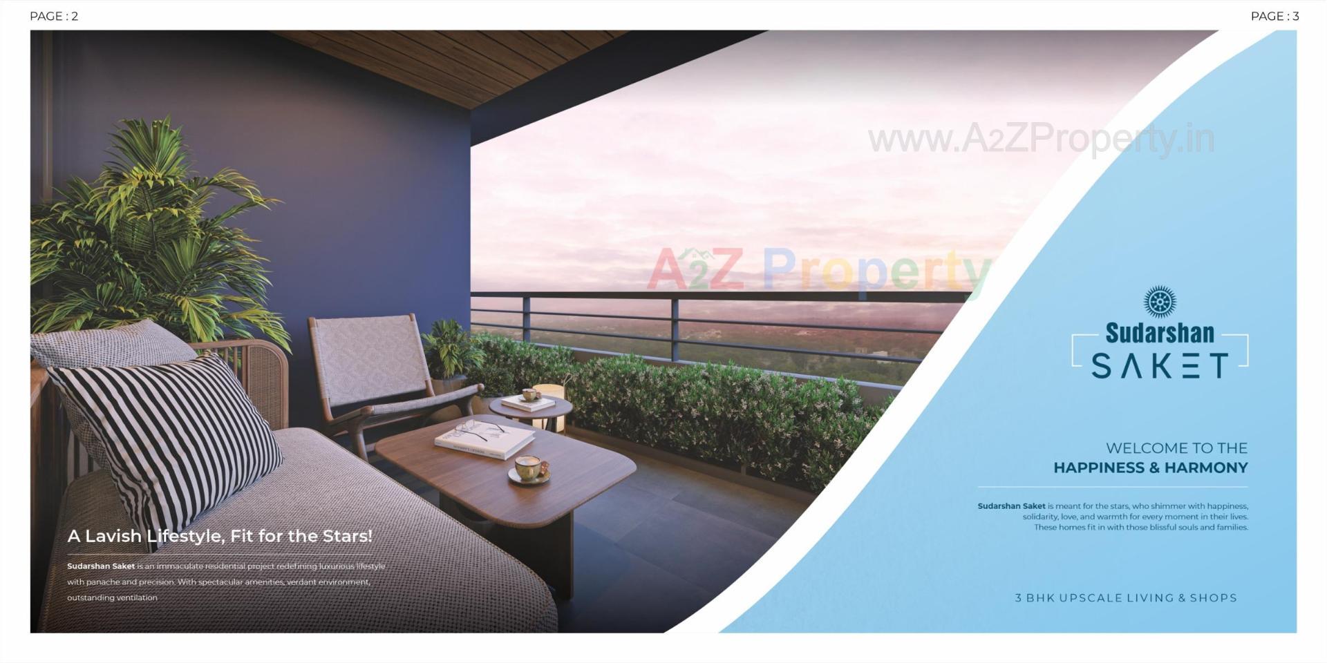 3D Elevation of real estate project Sudarshan Saket located at Chenpur, Ahmedabad, Gujarat