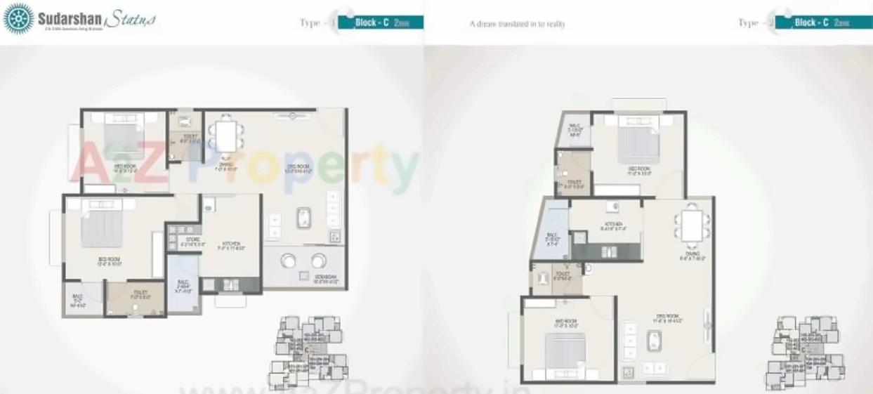 Layout of real estate project Sudarshan Status located at Sola, Ahmedabad, Gujarat