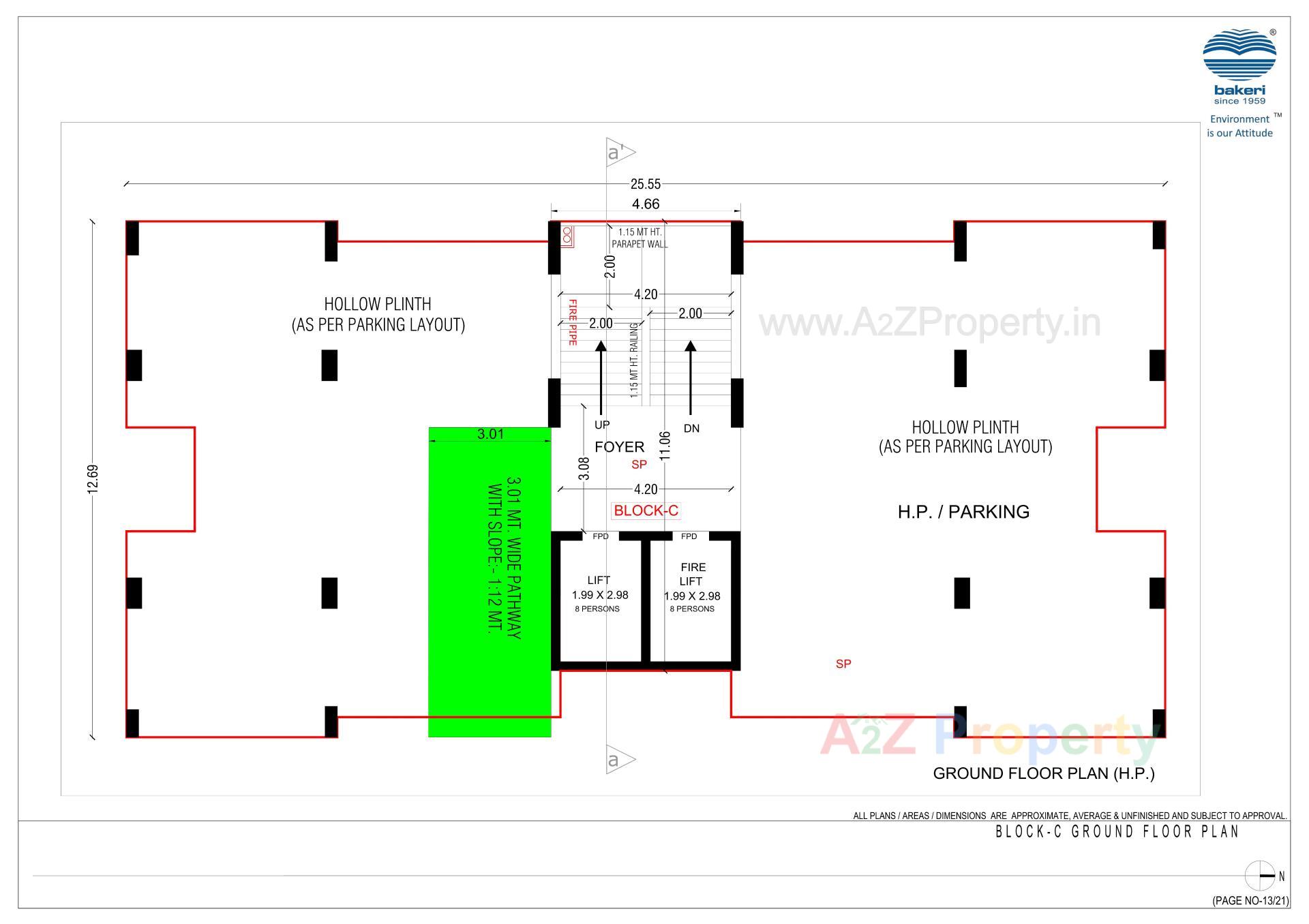 Layout of real estate project Sujal Apartment located at Vejalpur, Ahmedabad, Gujarat