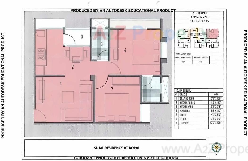 Layout of real estate project Sujal Residency located at Bopal, Ahmedabad, Gujarat