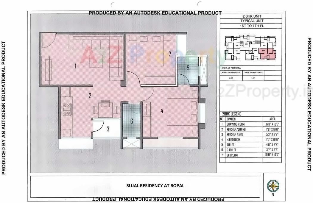 Layout of real estate project Sujal Residency located at Bopal, Ahmedabad, Gujarat