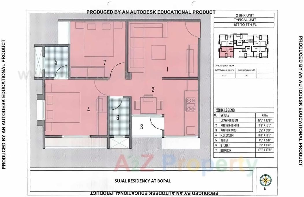Layout of real estate project Sujal Residency located at Bopal, Ahmedabad, Gujarat