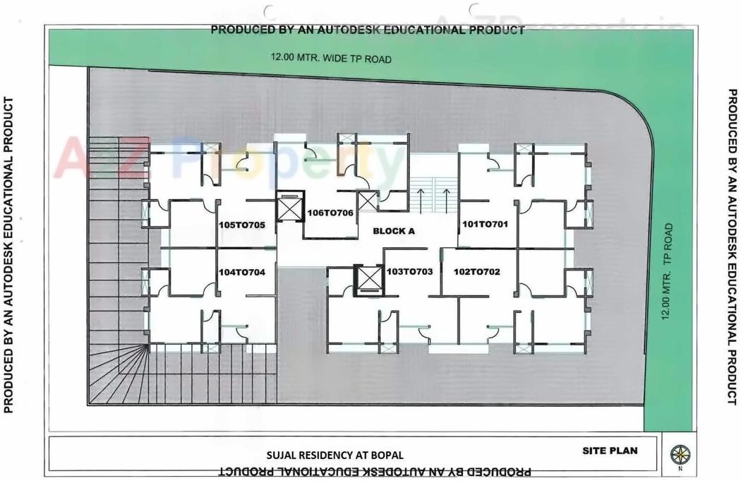 Layout of real estate project Sujal Residency located at Bopal, Ahmedabad, Gujarat